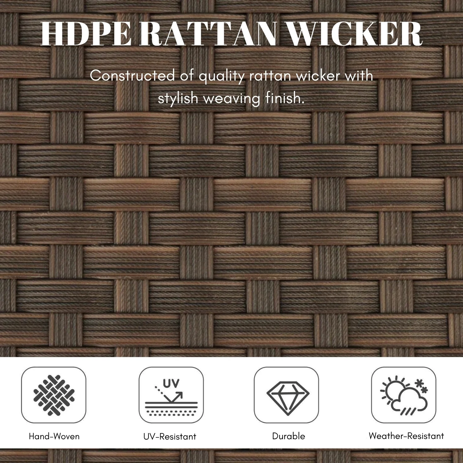 1-Piece Outdoor Rattan Wicker Patio Dining Chair - Image 4