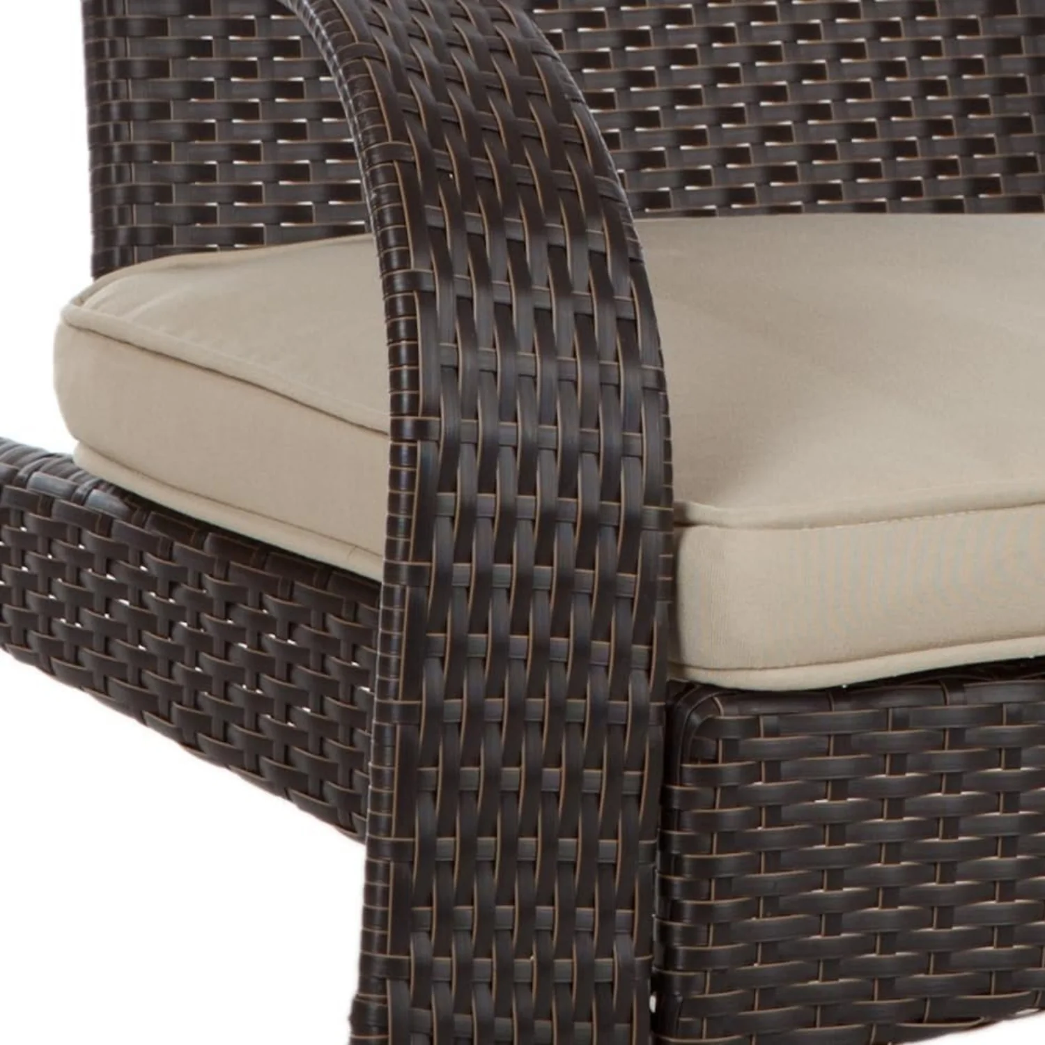 1-Piece Outdoor Wicker Single Seater Adirondack Style Armchair - Image 3