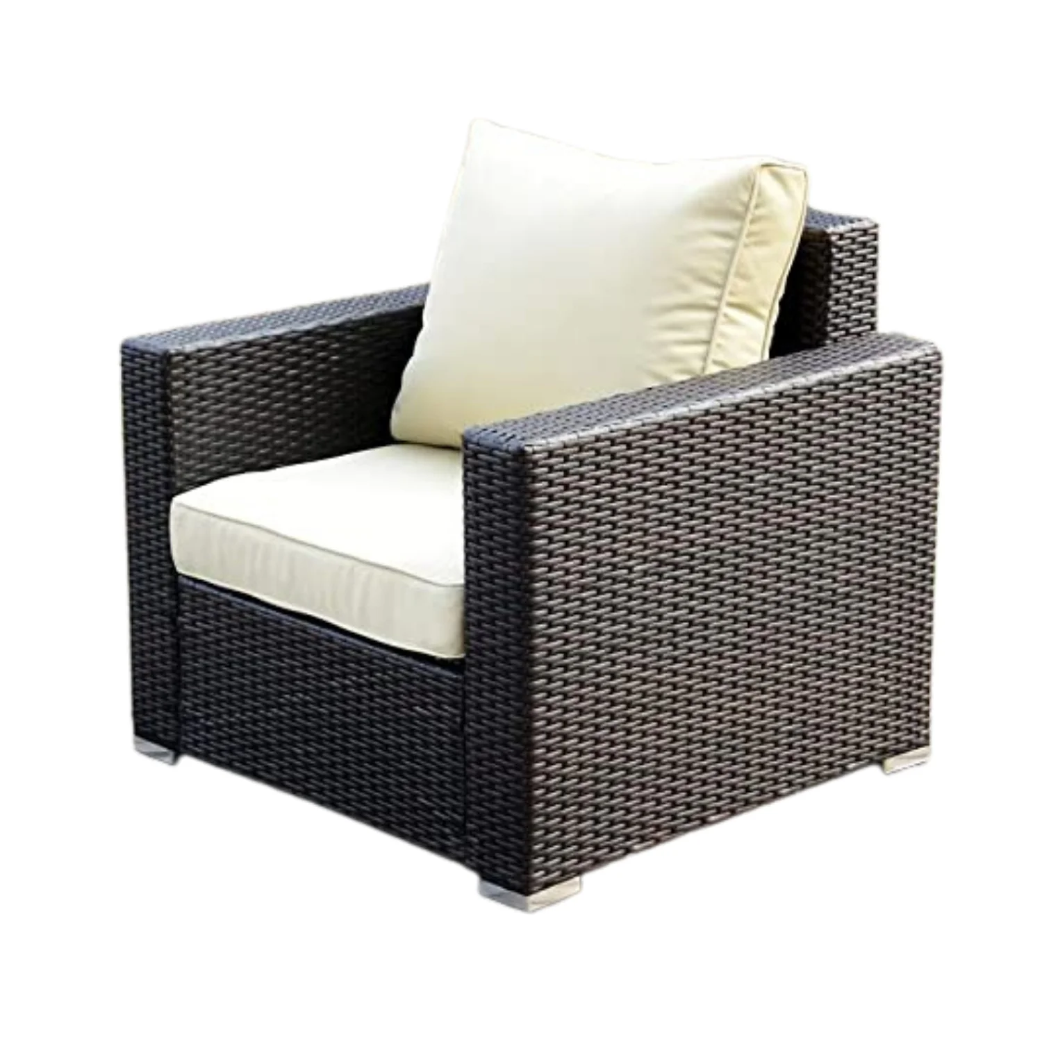 1-Piece Outdoor Wicker Single Seater Sofa - Image 3