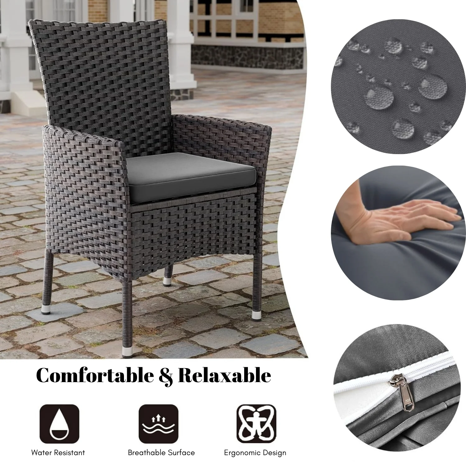 10-Piece Outdoor Patio Rattan Dining Set - Image 4