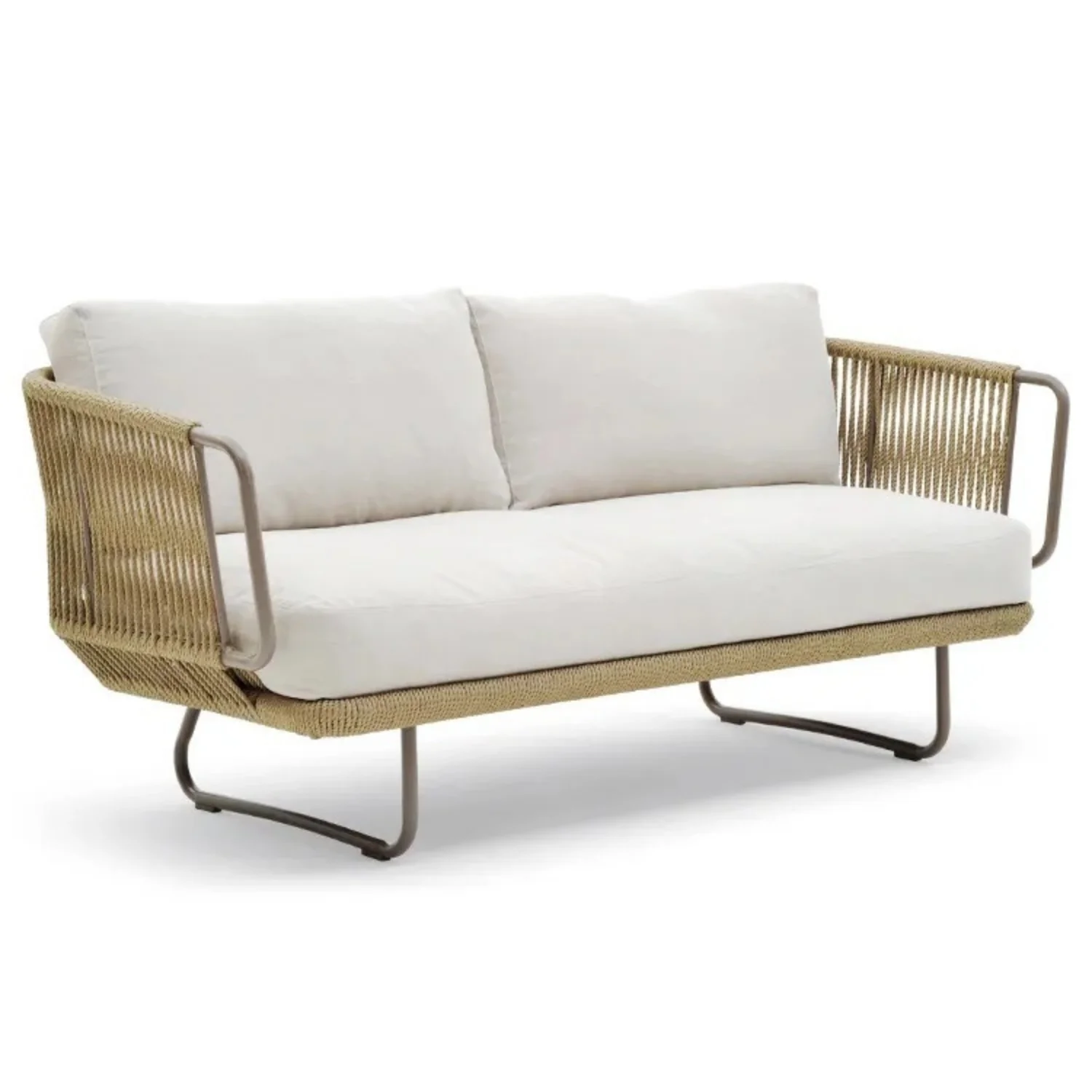 10 Seater Outdoor Rope Sofa Set with Ottoman, Loungers, Center Table & Side Tables - Image 12