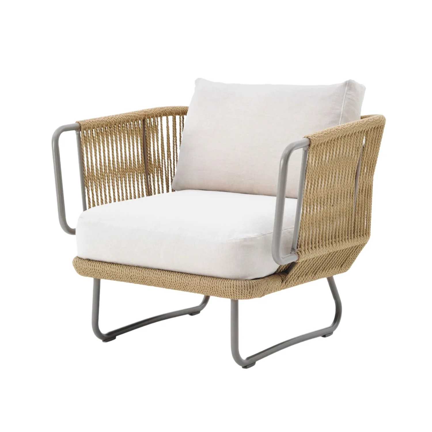 10 Seater Outdoor Rope Sofa Set with Ottoman, Loungers, Center Table & Side Tables - Image 16