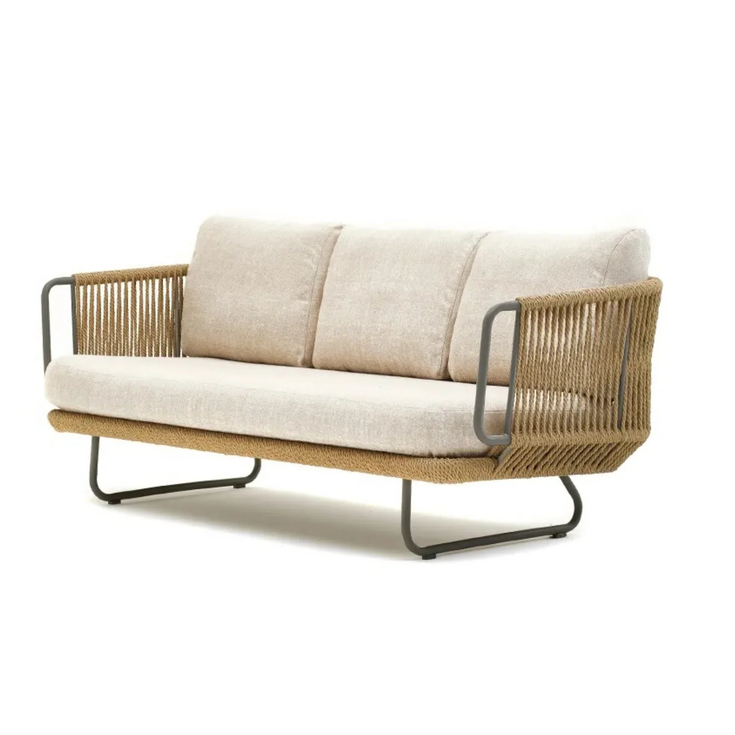 10 Seater Outdoor Rope Sofa Set with Ottoman, Loungers, Center Table & Side Tables - Image 17