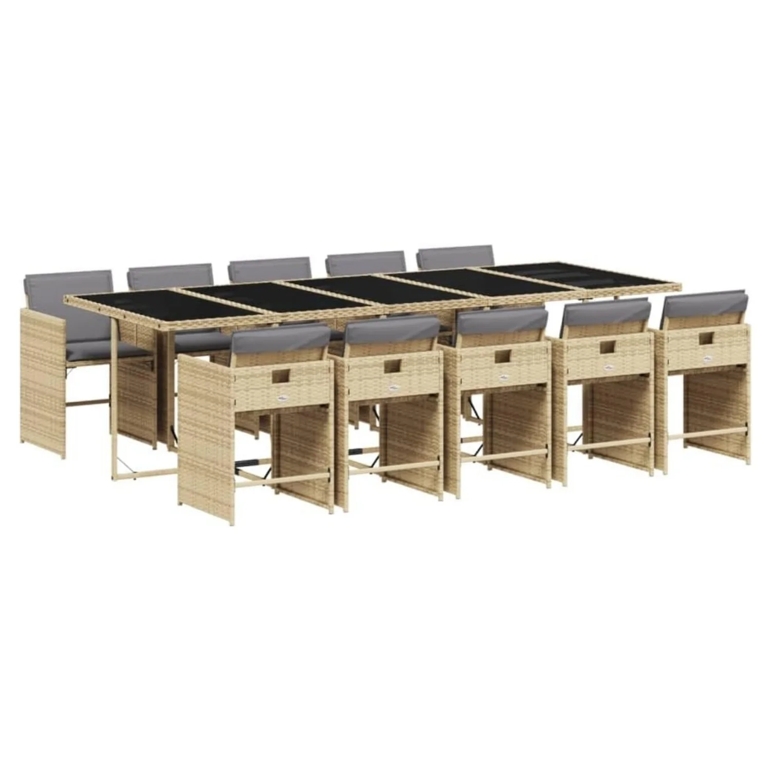 11-Piece Outdoor Rattan Wicker Dinning Set - Image 4