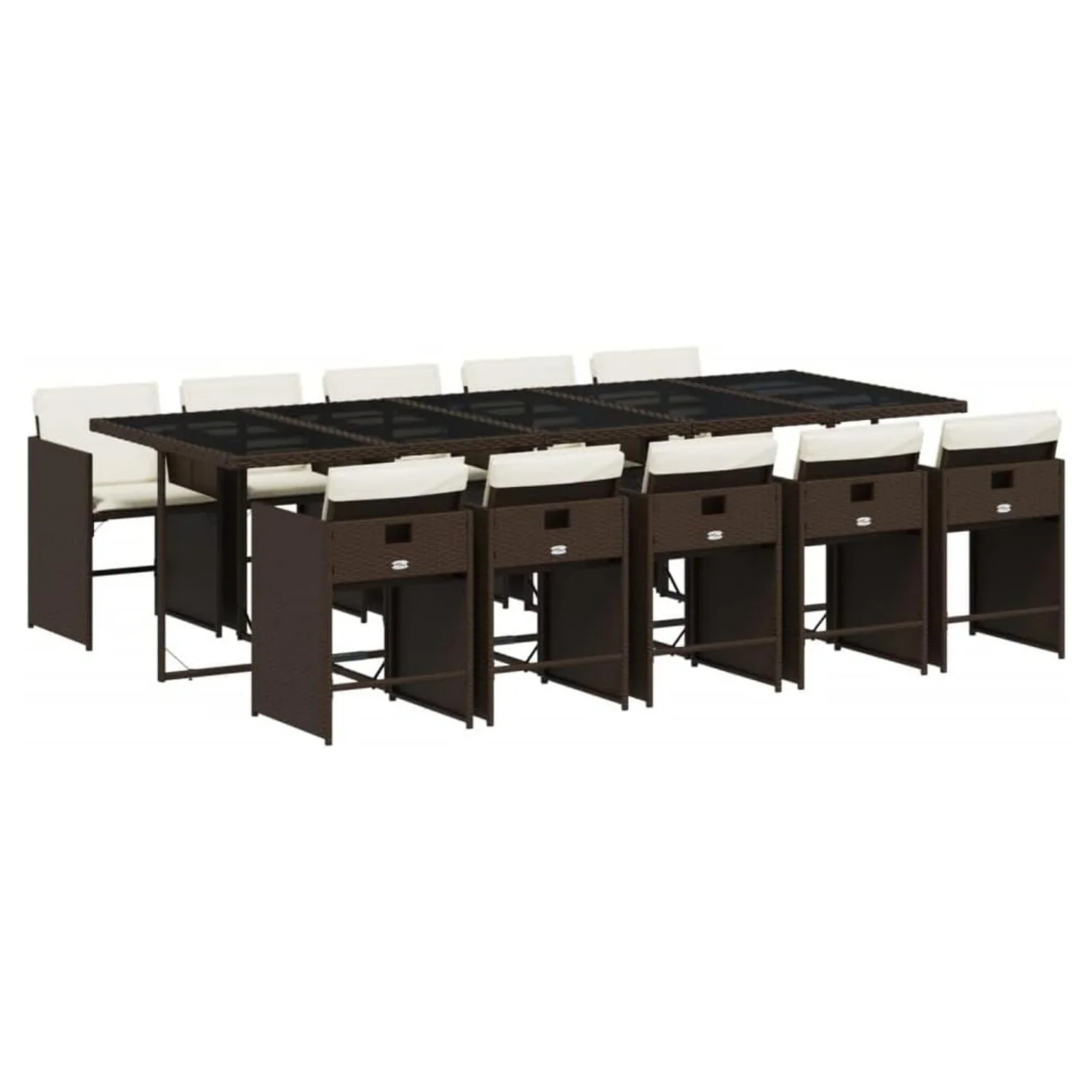 11-Piece Outdoor Rattan Wicker Dinning Set - Image 4