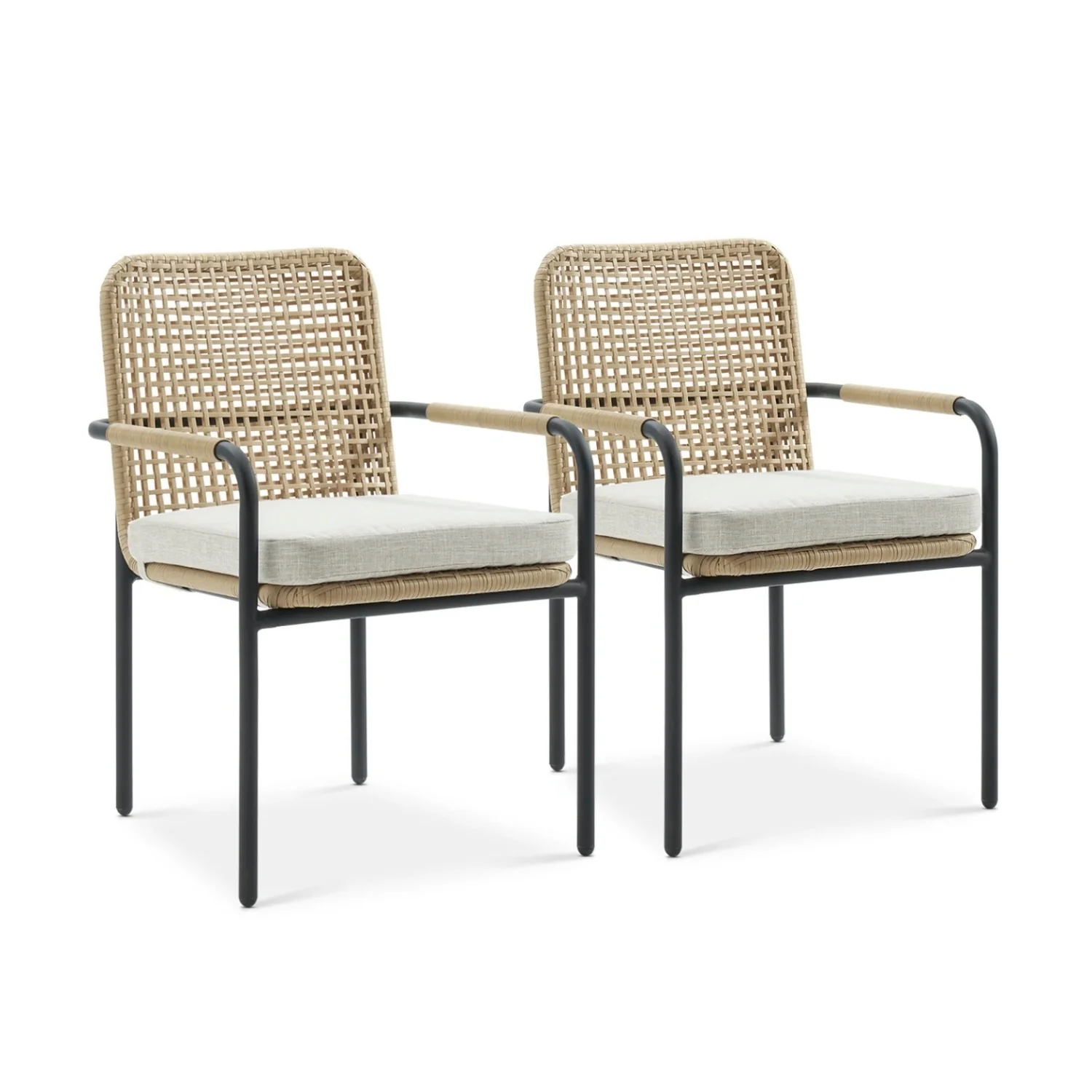 2-Piece Outdoor Rattan Wicker Patio Chairs - Image 5