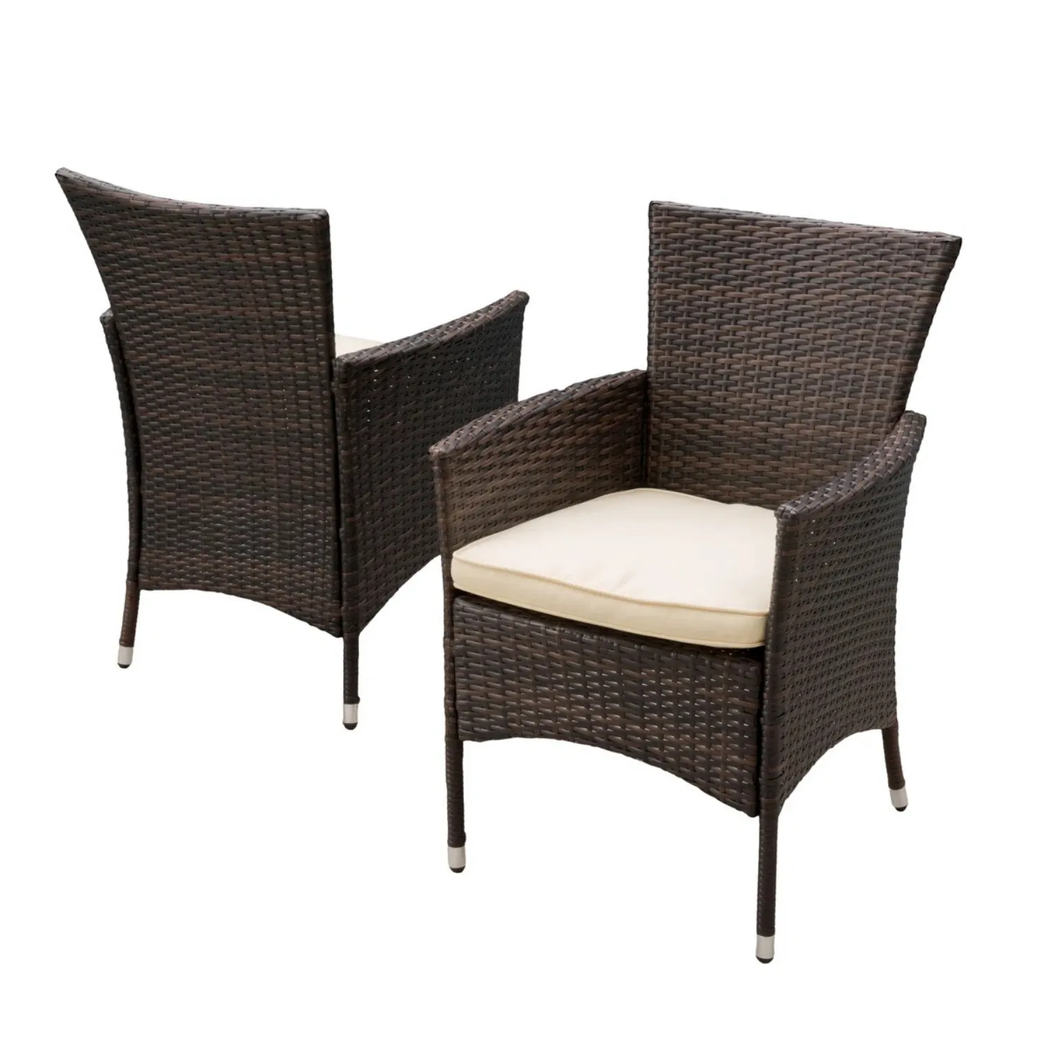 2-Piece Outdoor Rattan Wicker Patio Dining Chairs - Image 6