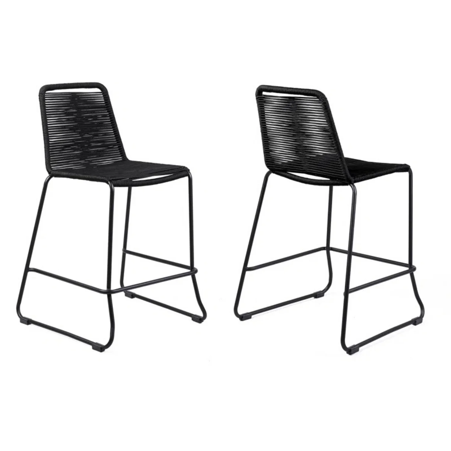 2-Piece Outdoor Rope Bar Chairs – Stylish Comfort Built to Last - Image 4