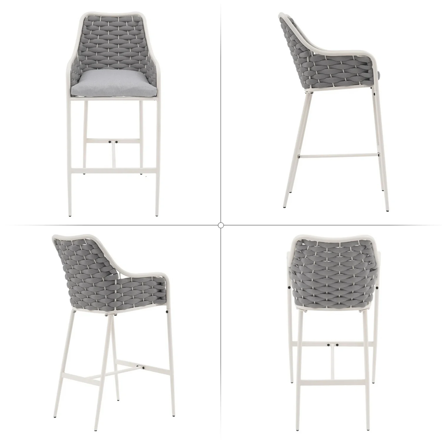 2-Piece Outdoor Rope Bar Chairs – Stylish Comfort Built to Last - Image 11