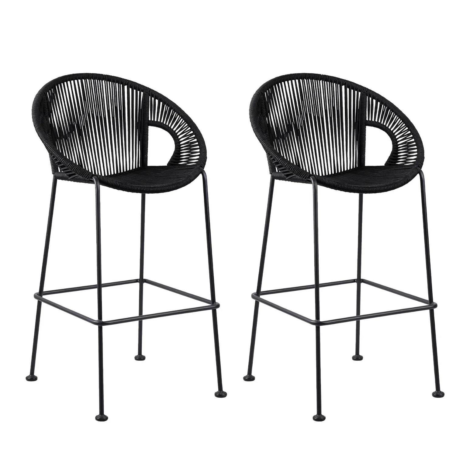 2-Piece Outdoor Rope Bar Chairs – Stylish Comfort Built to Last - Image 4