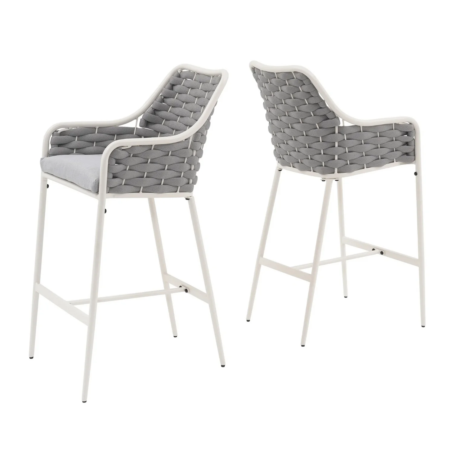 2-Piece Outdoor Rope Bar Chairs – Stylish Comfort Built to Last - Image 8