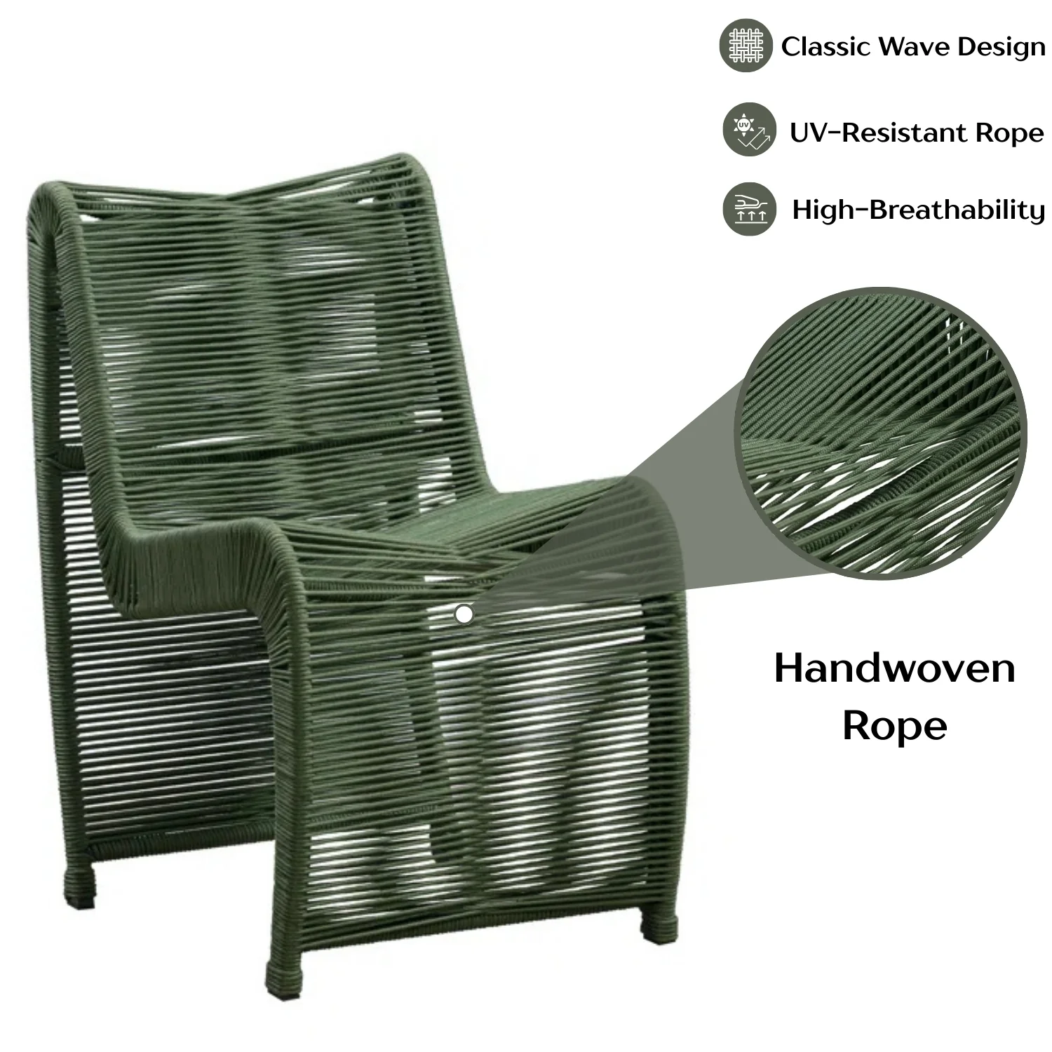 2-Piece Outdoor Rope Patio Chairs - Image 6