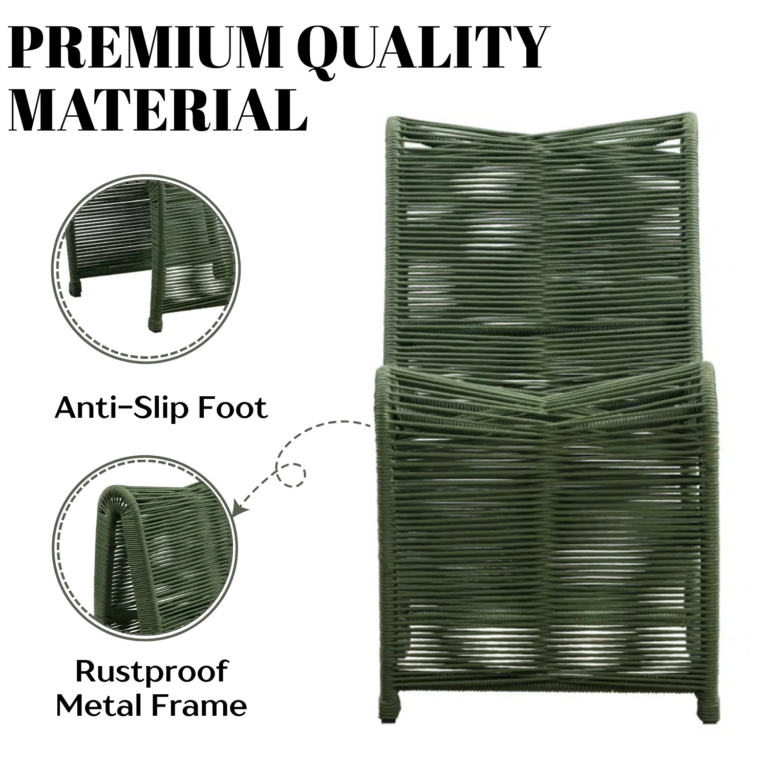 2-Piece Outdoor Rope Patio Chairs - Image 7