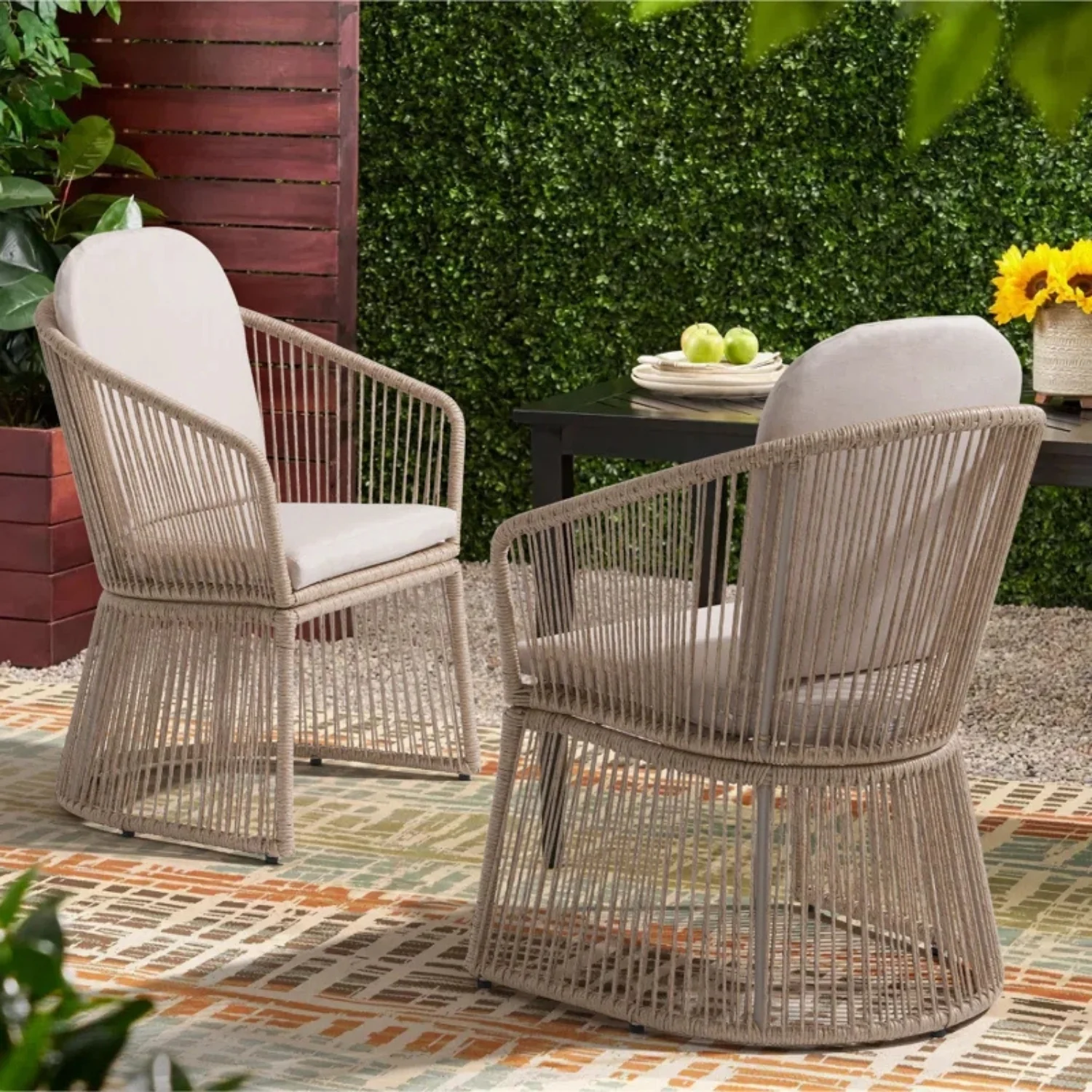 2-Piece Outdoor Rope Patio Chairs - Image 11