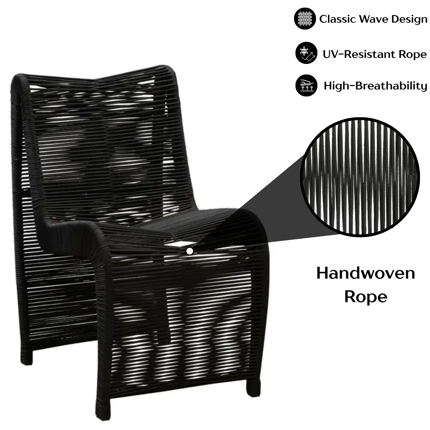 2-Piece Outdoor Rope Patio Chairs - Image 6