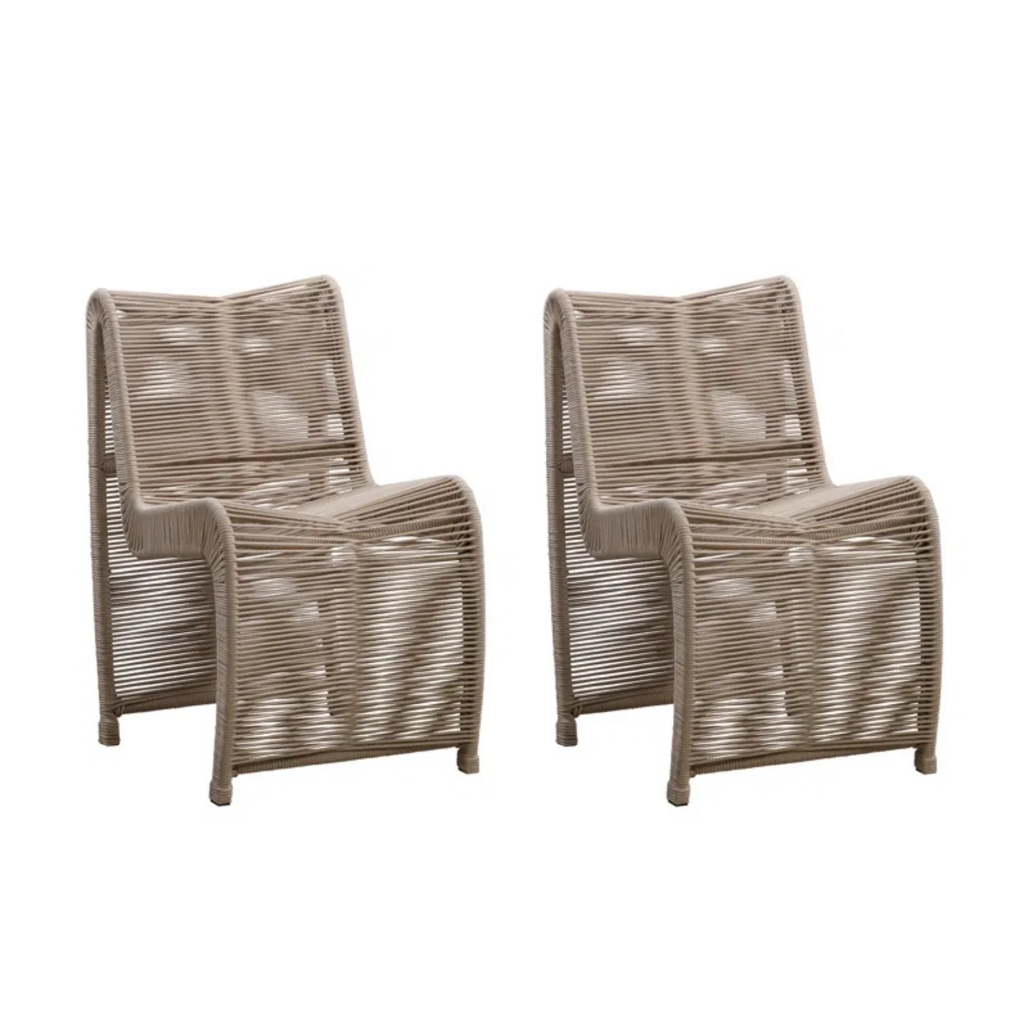 2-Piece Outdoor Rope Patio Chairs - Image 5
