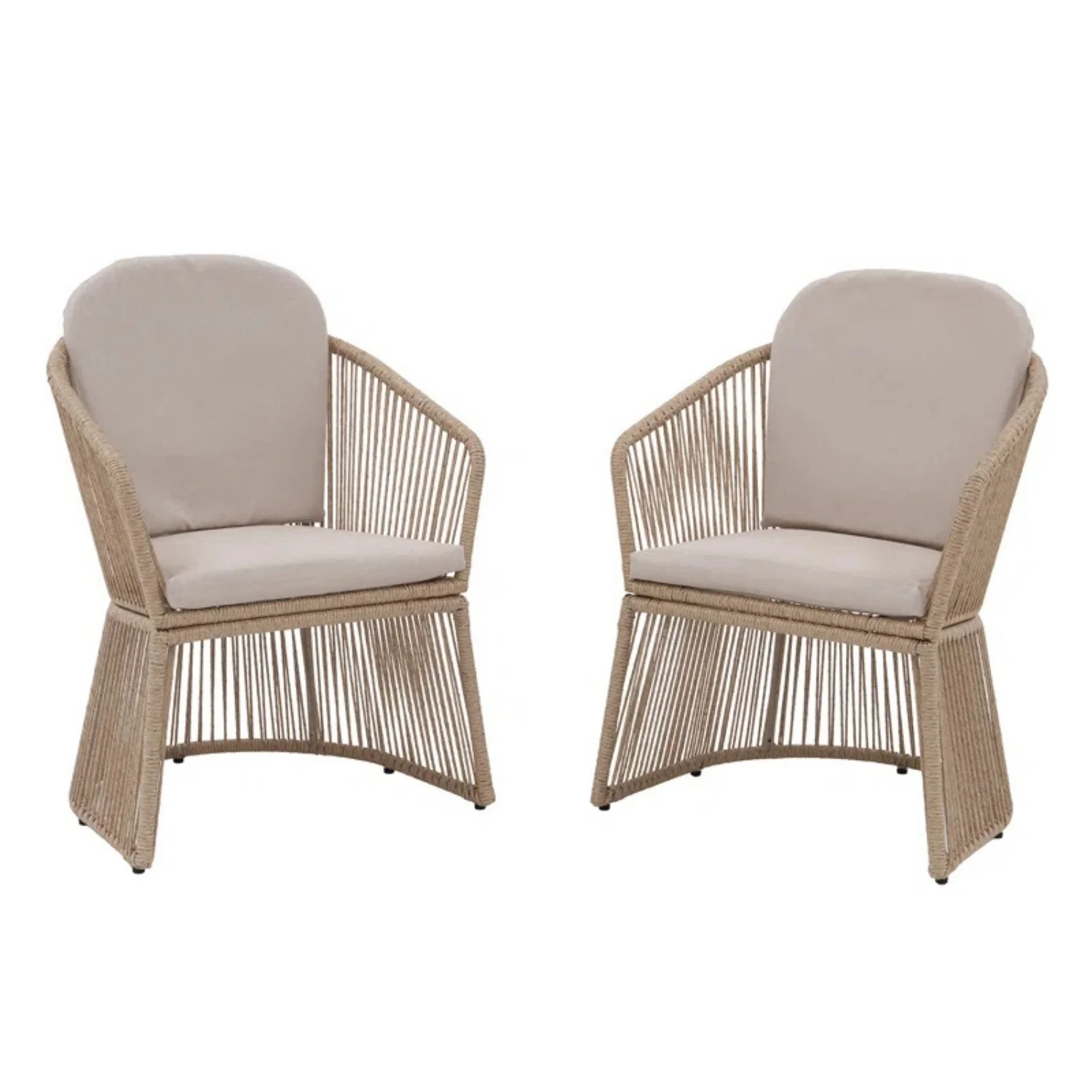 2-Piece Outdoor Rope Patio Chairs - Image 4