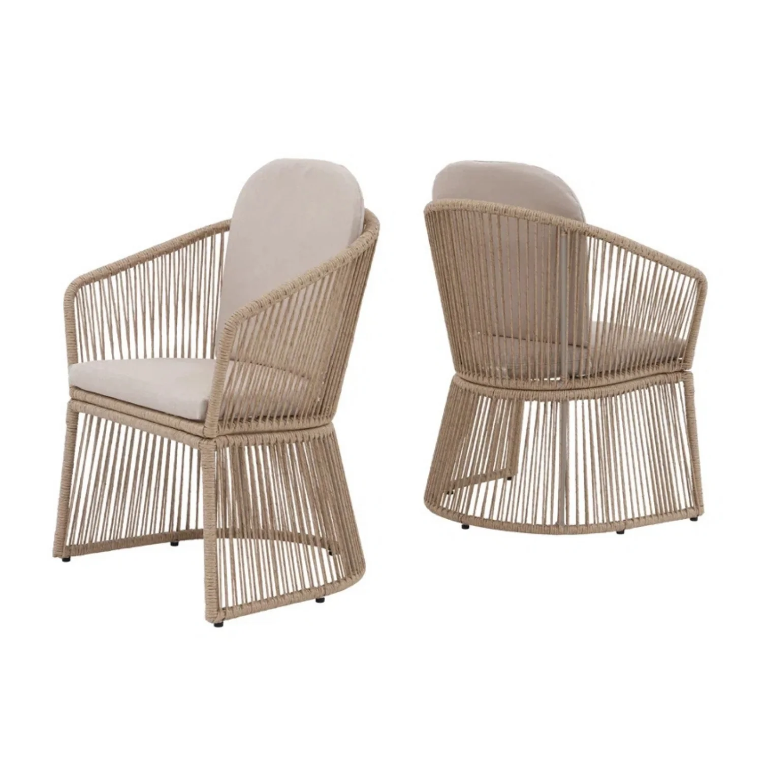 2-Piece Outdoor Rope Patio Chairs - Image 9