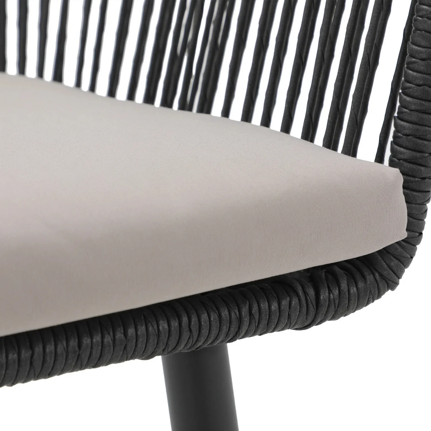 2-Piece Outdoor Rope Patio Dining Chairs - Image 3