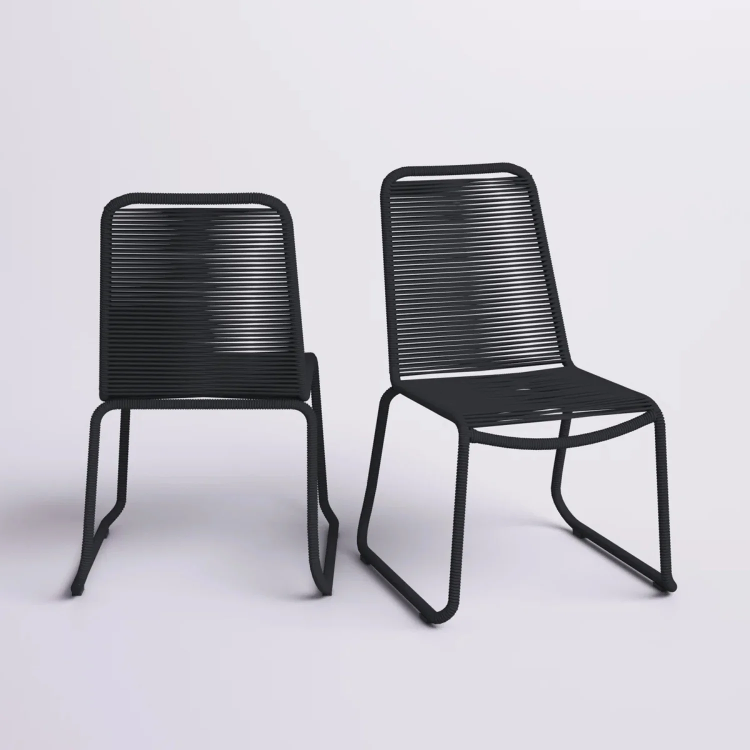 2-Piece Outdoor Rope Patio Dining Chairs - Image 4