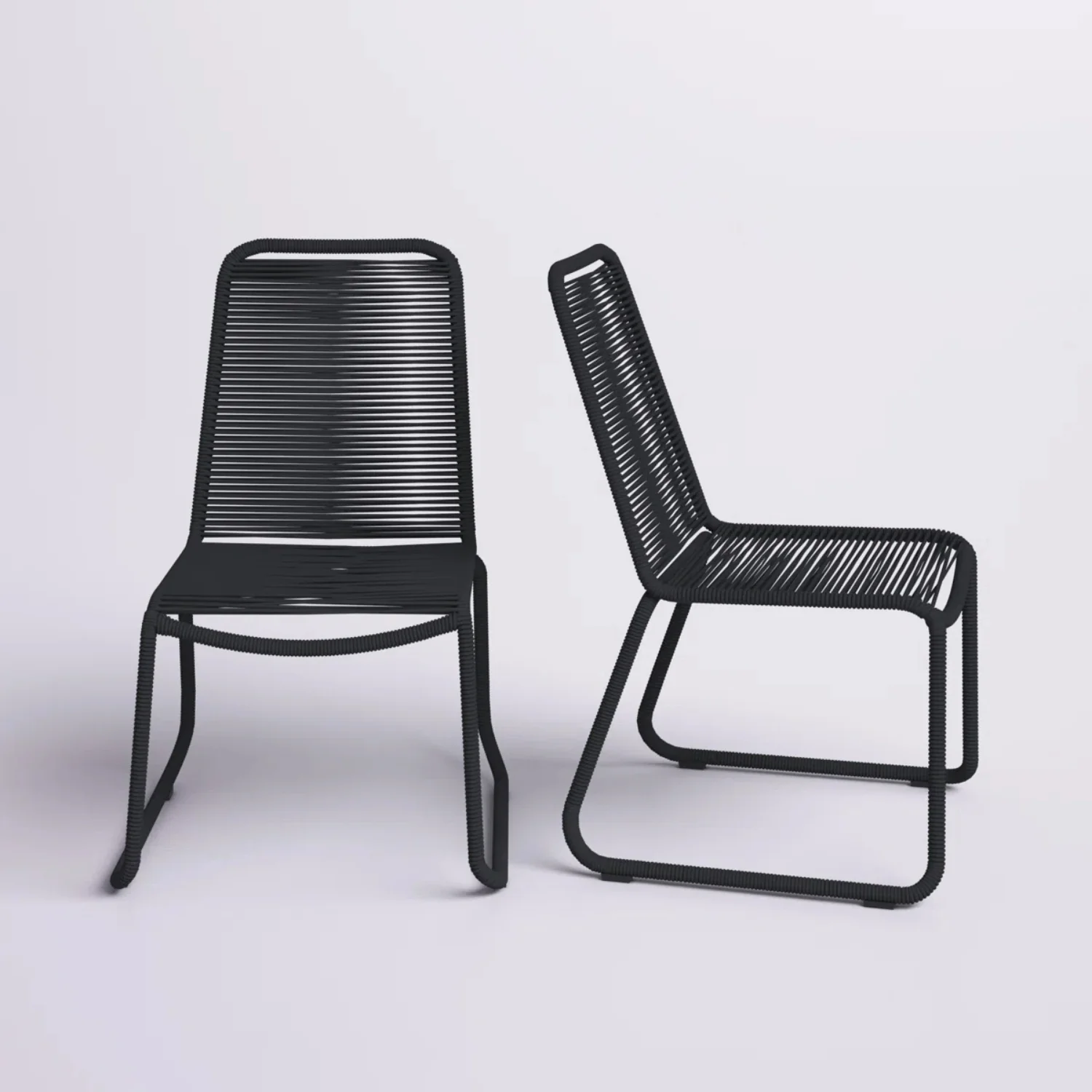 2-Piece Outdoor Rope Patio Dining Chairs - Image 7