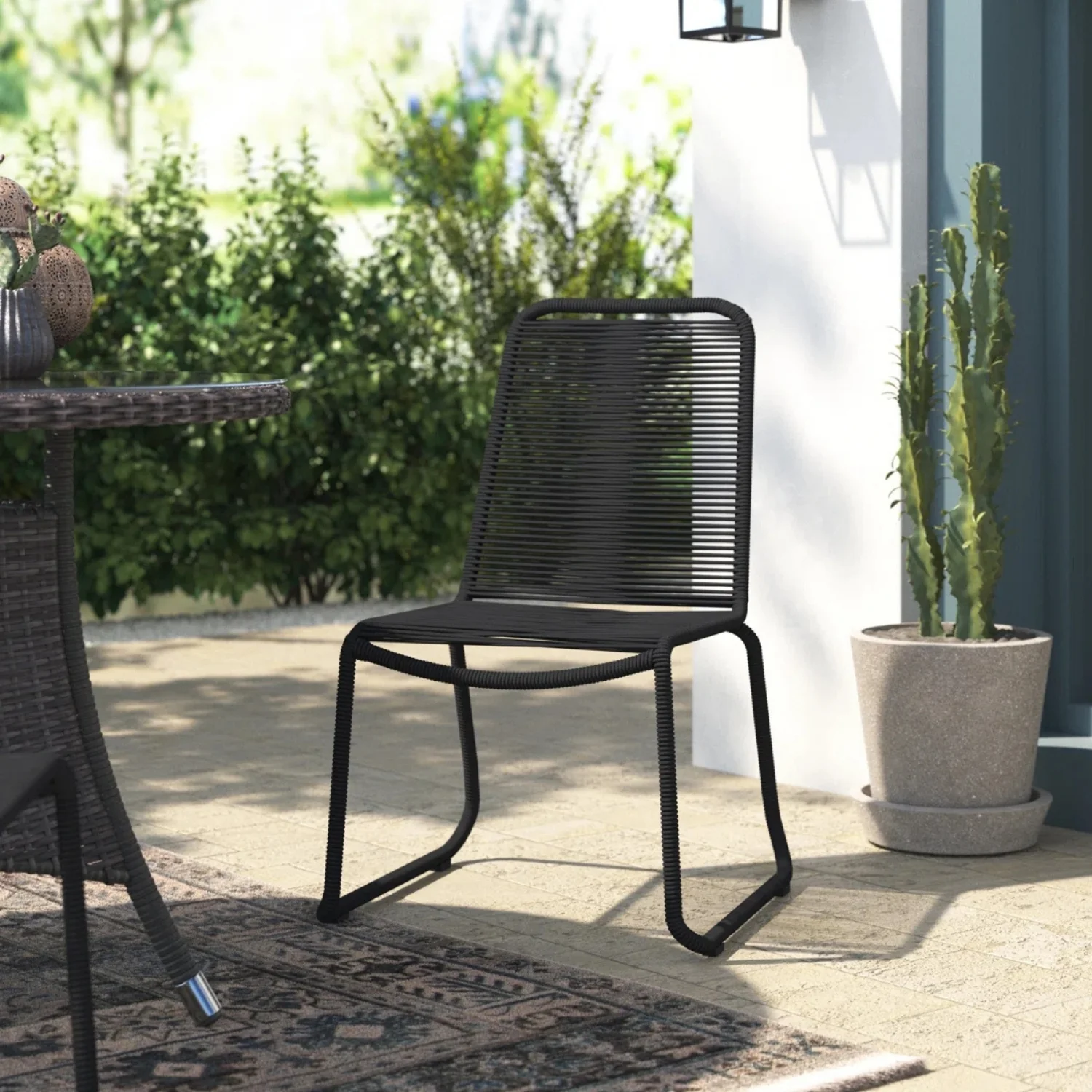 2-Piece Outdoor Rope Patio Dining Chairs - Image 8