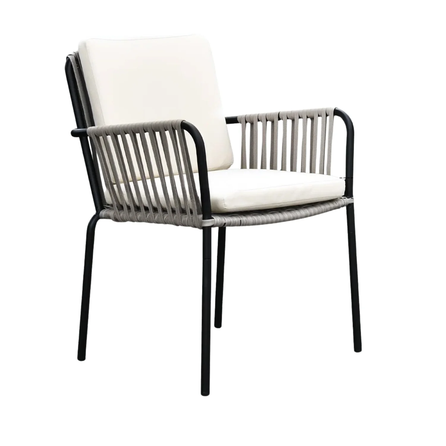2-Piece Outdoor Rope Patio Dining Chairs - Image 3