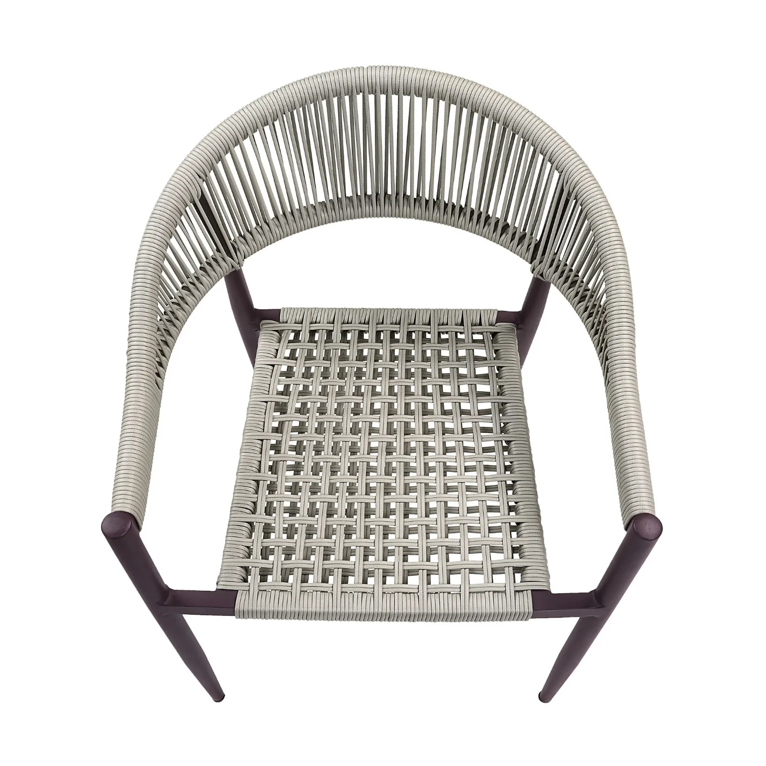 2-Piece Outdoor Rope Patio Dining Chairs - Image 8