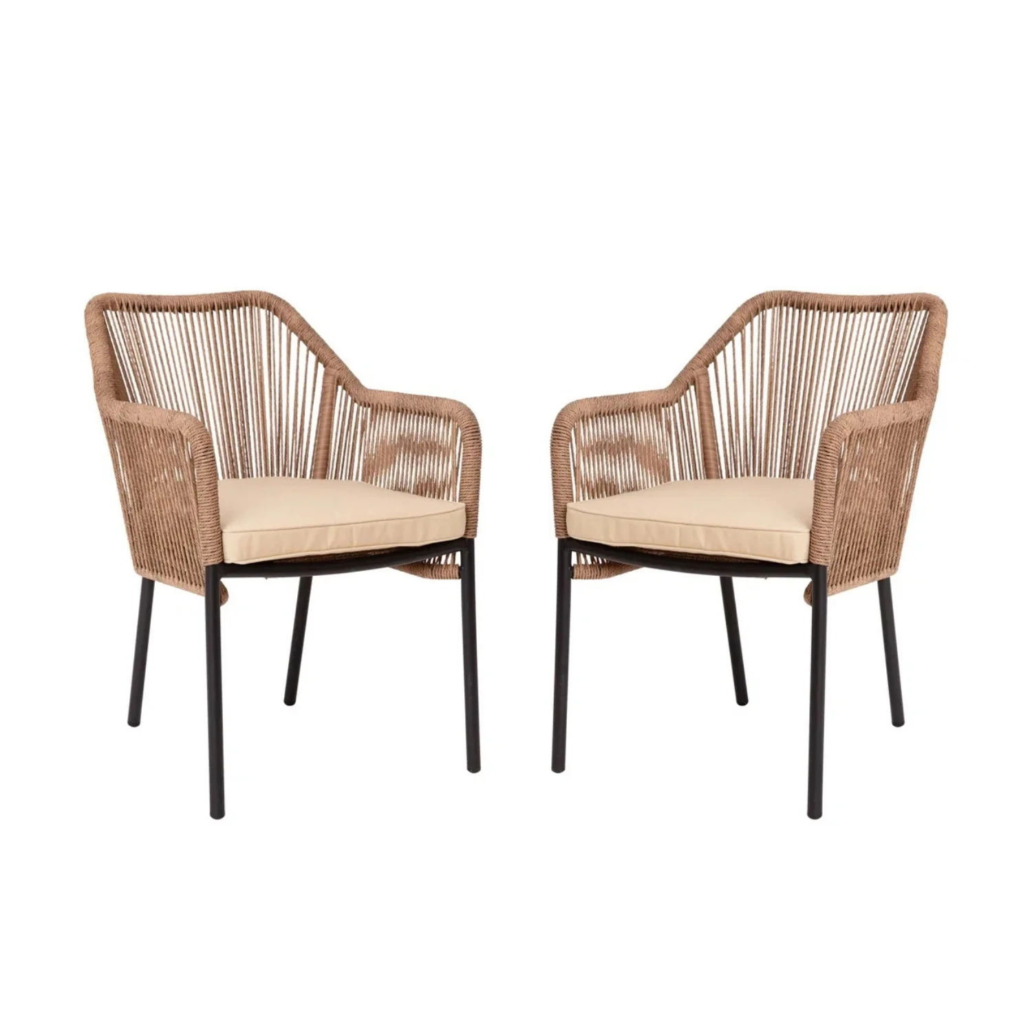 2-Piece Outdoor Rope Patio Dining Chairs - Image 12