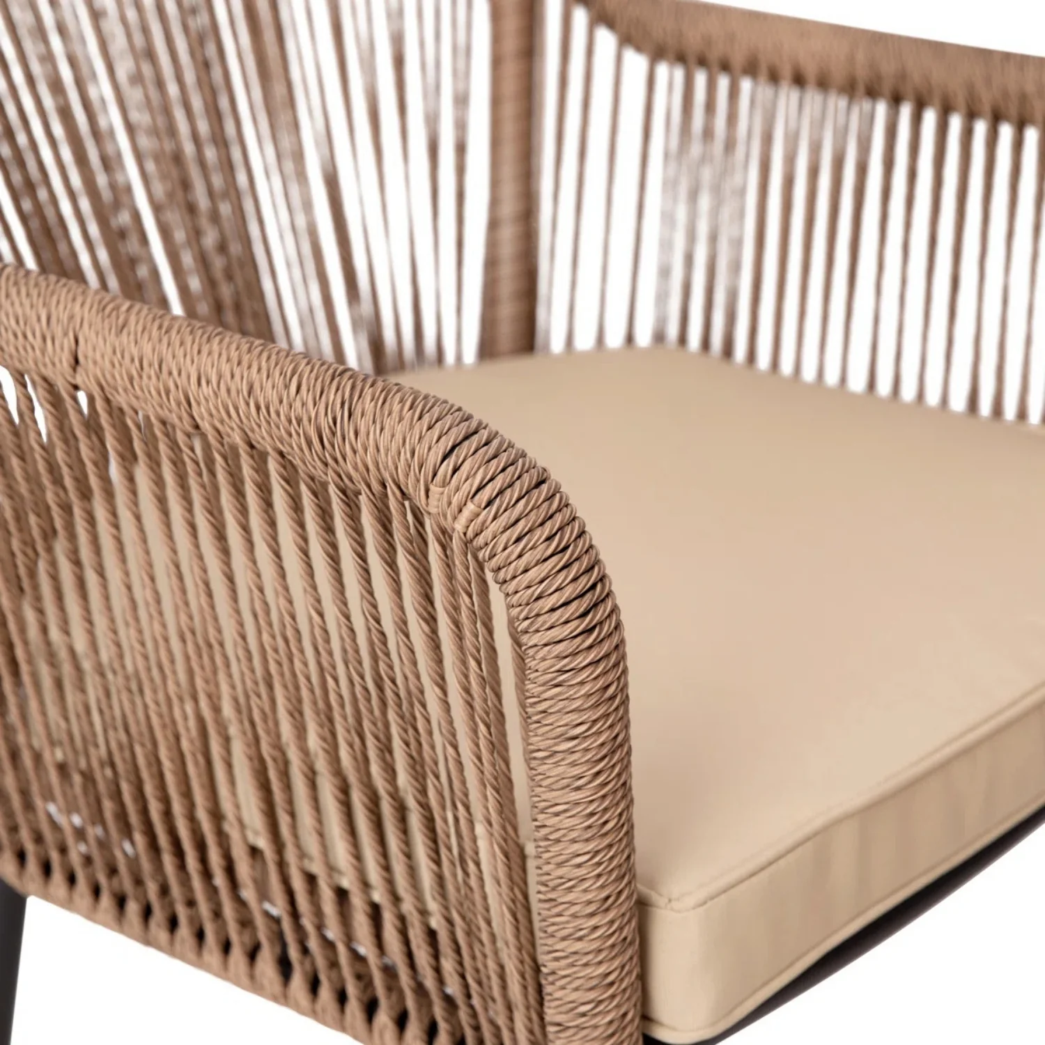 2-Piece Outdoor Rope Patio Dining Chairs - Image 4
