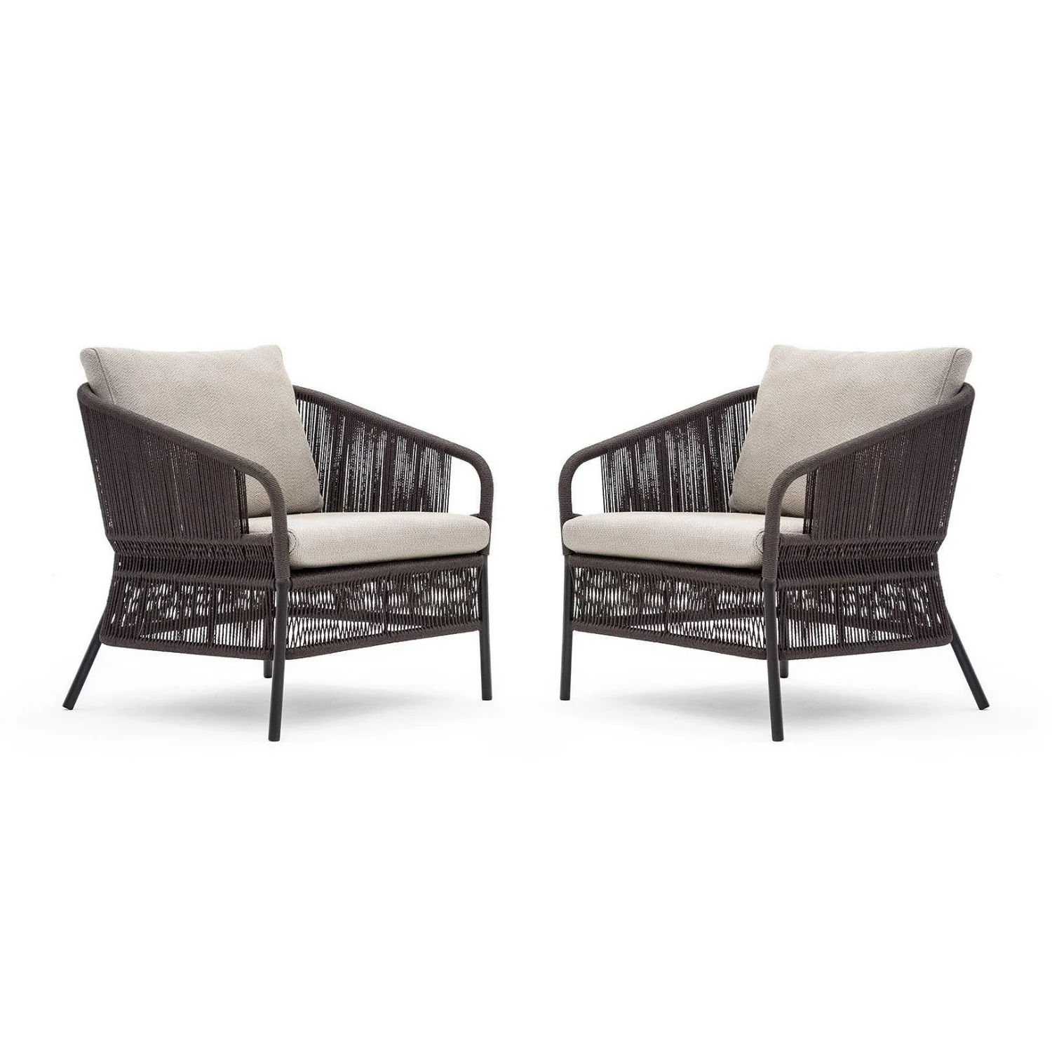 2-Piece Outdoor Rope Single Seater Sofa - Image 4