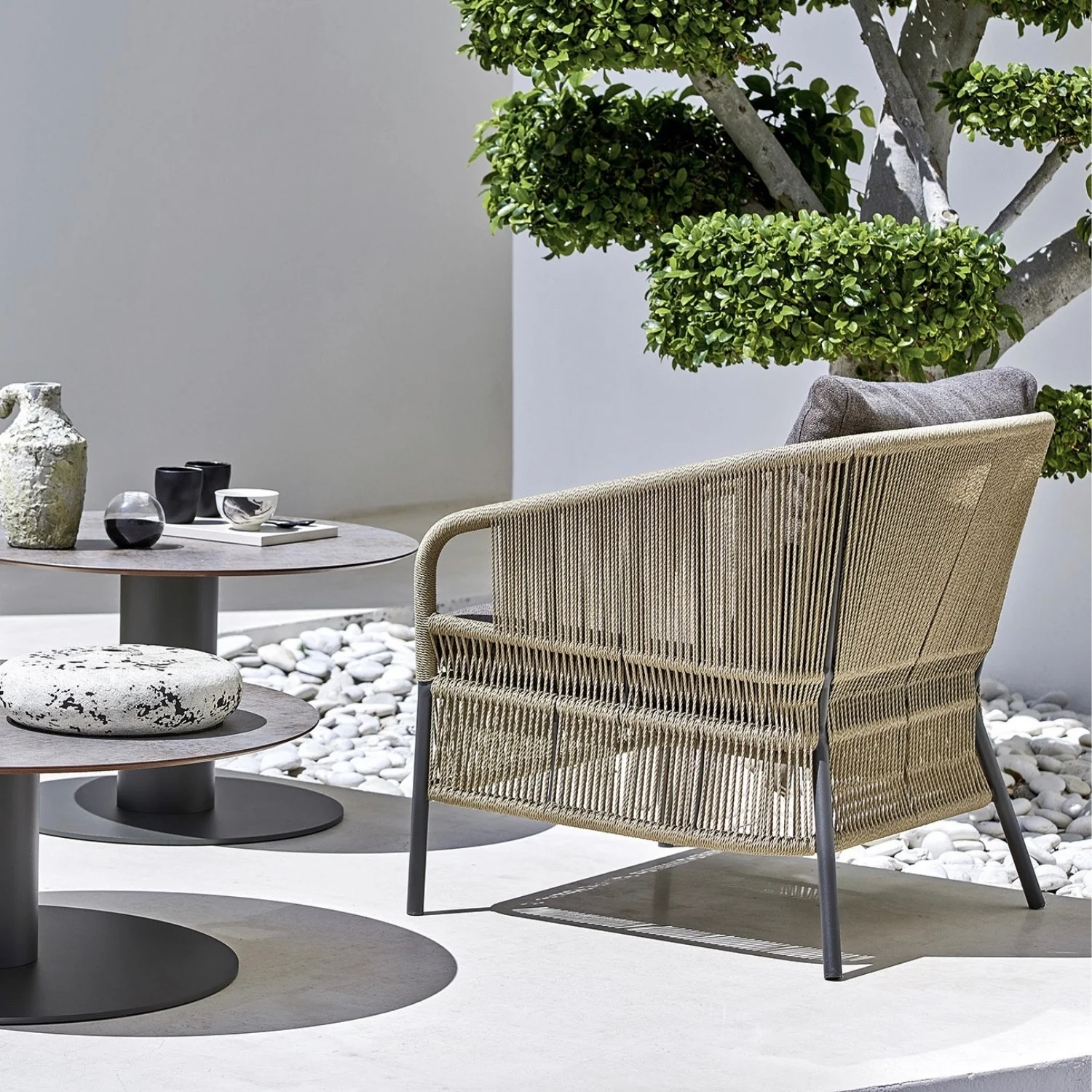 2-Piece Outdoor Rope Single Seater Sofa - Image 10