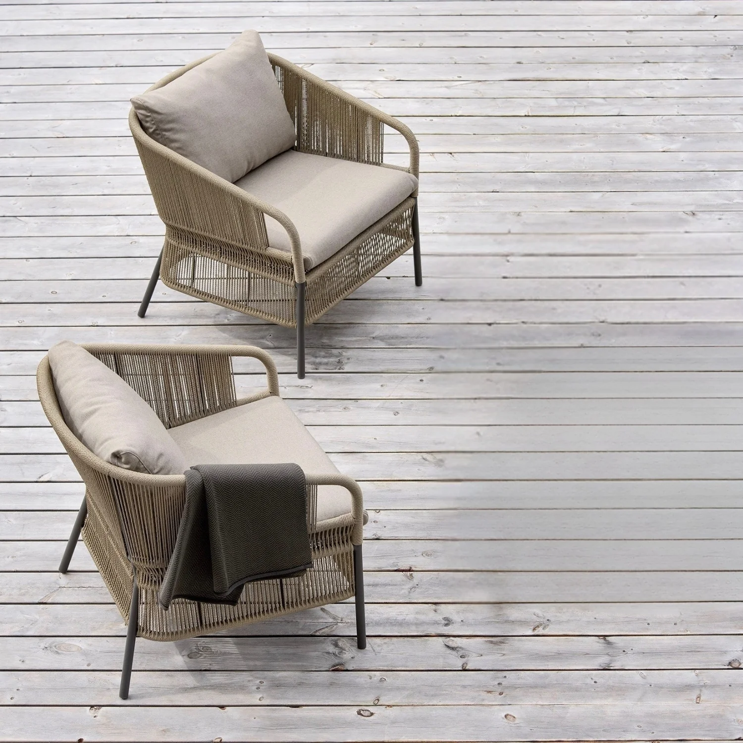 2-Piece Outdoor Rope Single Seater Sofa - Image 12