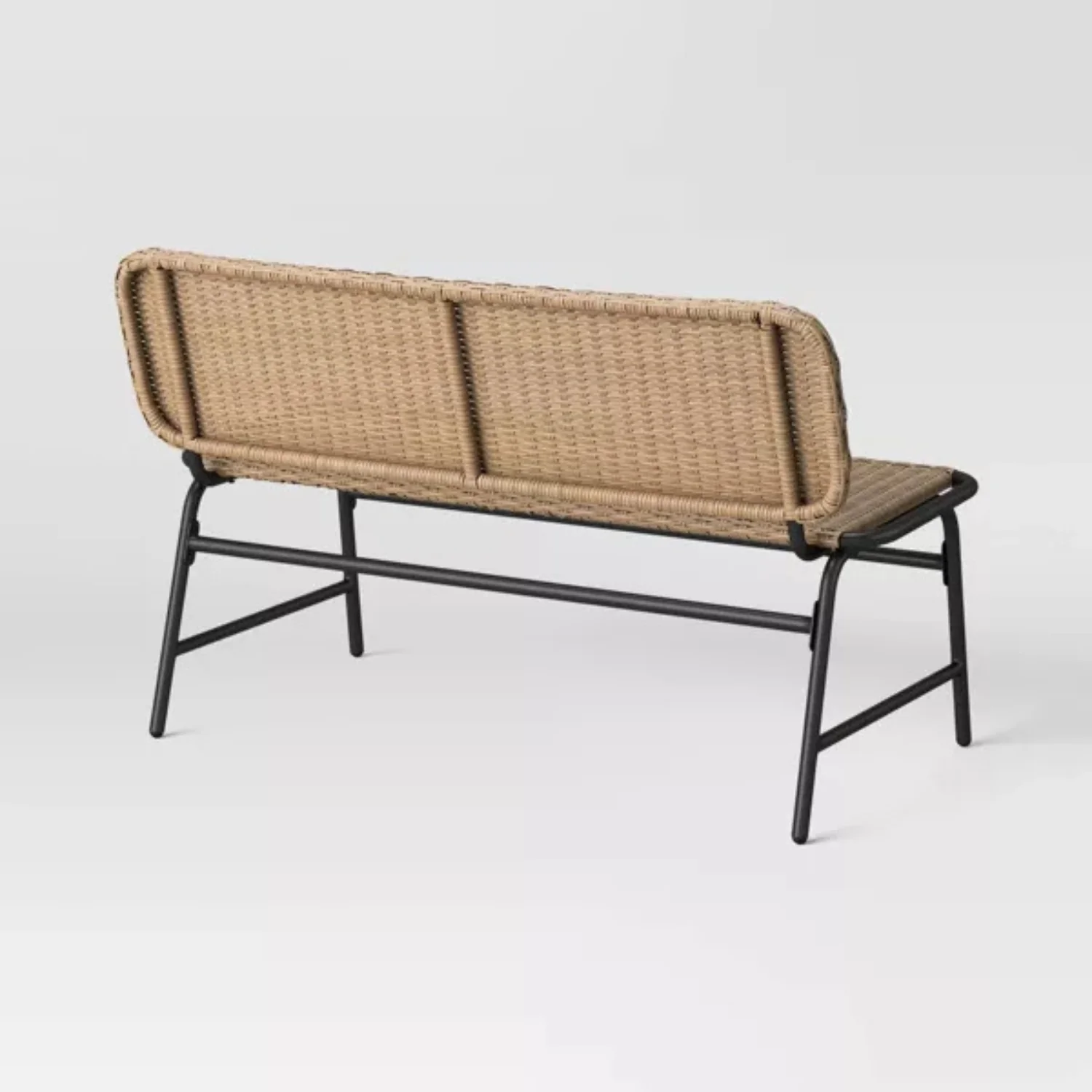 2-Seater Outdoor Garden Rattan Bench With Metal Frames - Image 6
