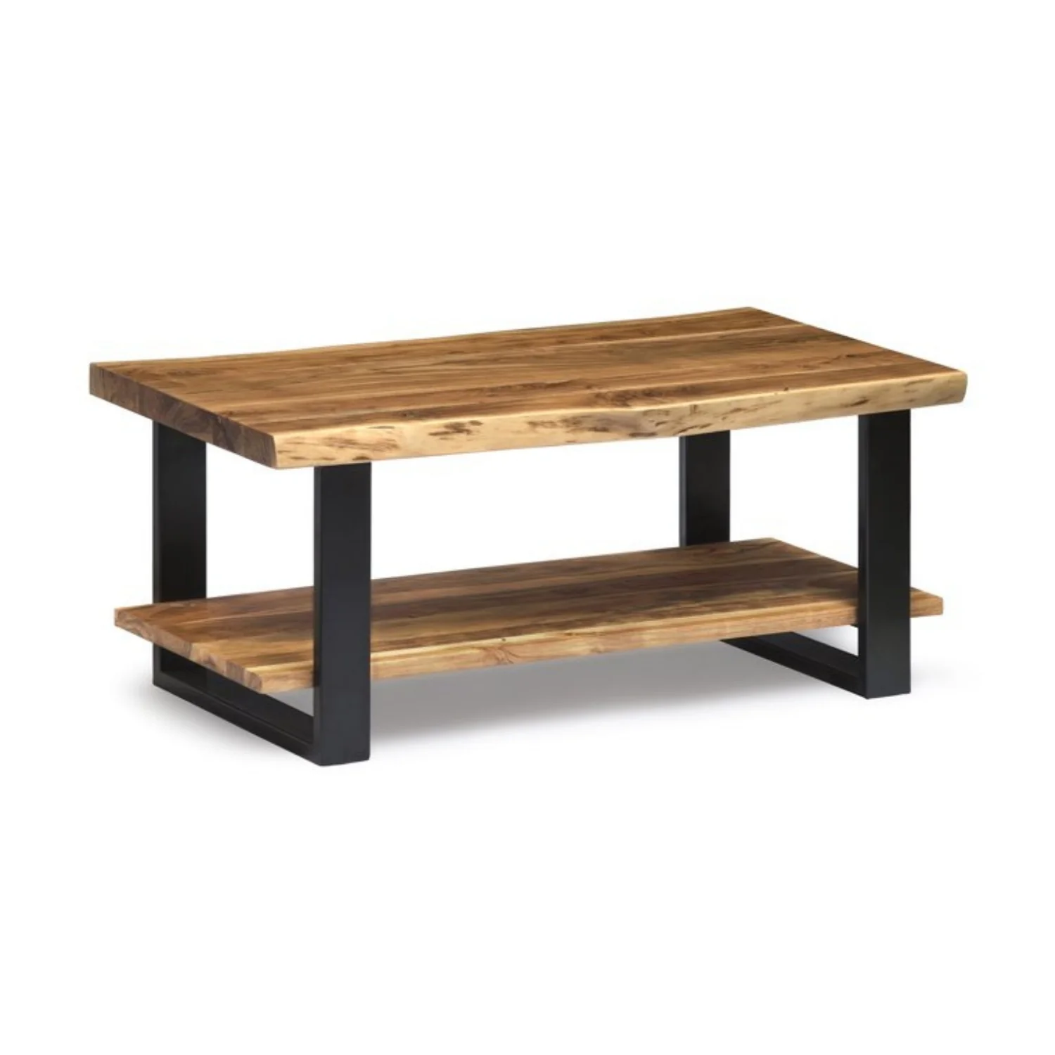 2-Tier Natural Wood Top Center Table - Image 5