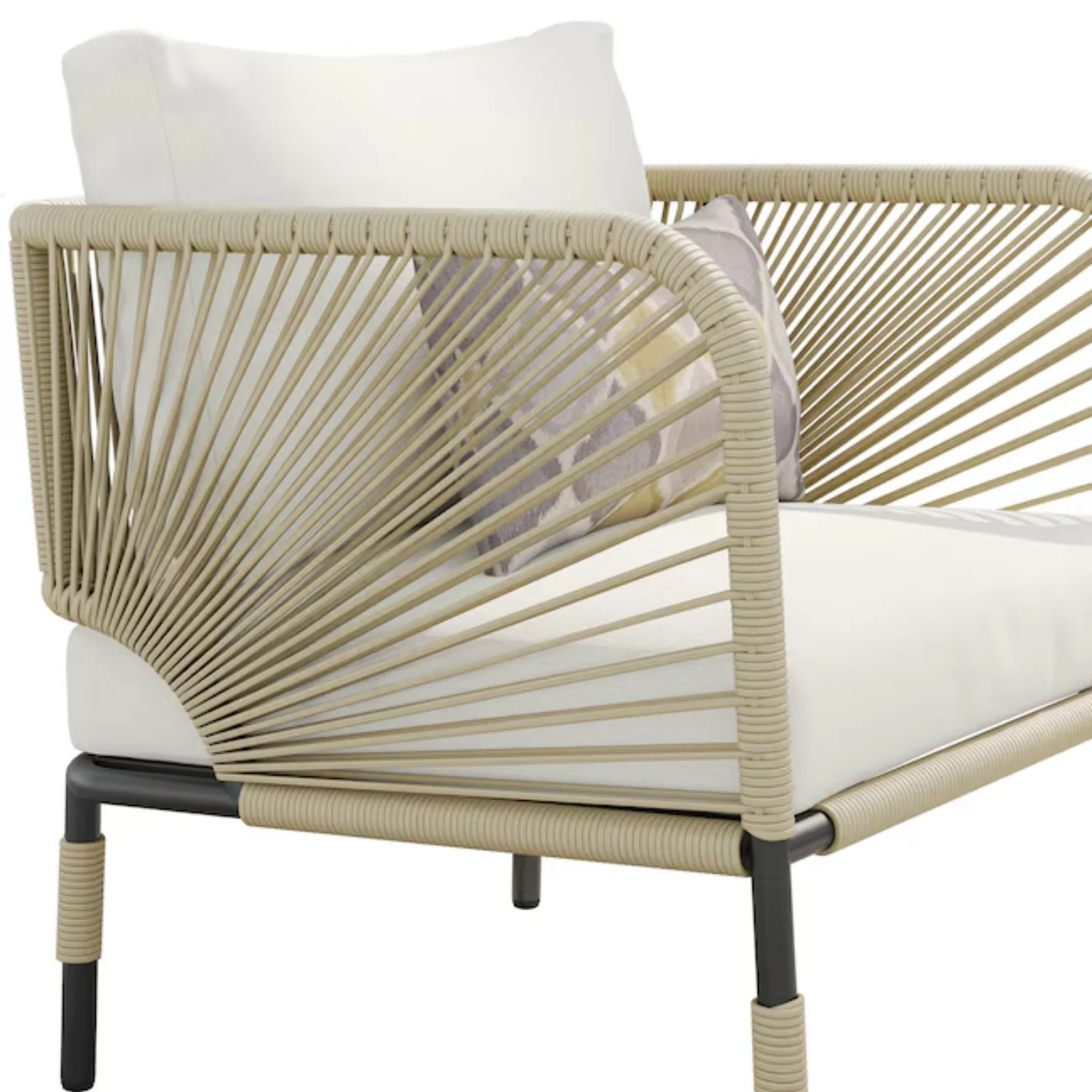 3 Piece Garden Outdoor Rope Patio Set - Image 3