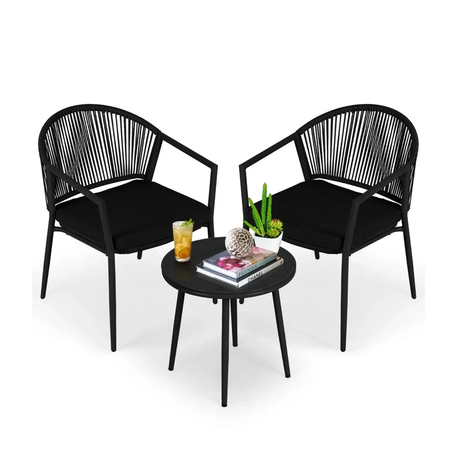 3 Piece Garden Outdoor Rope Patio Set - Image 7