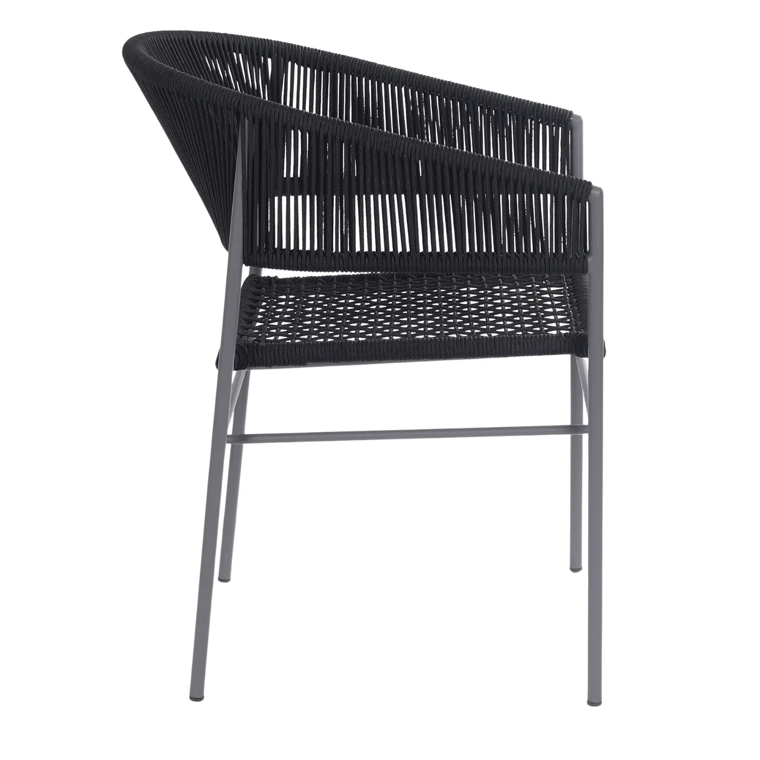 3-Piece Black Rope Outdoor Patio Set - Image 12
