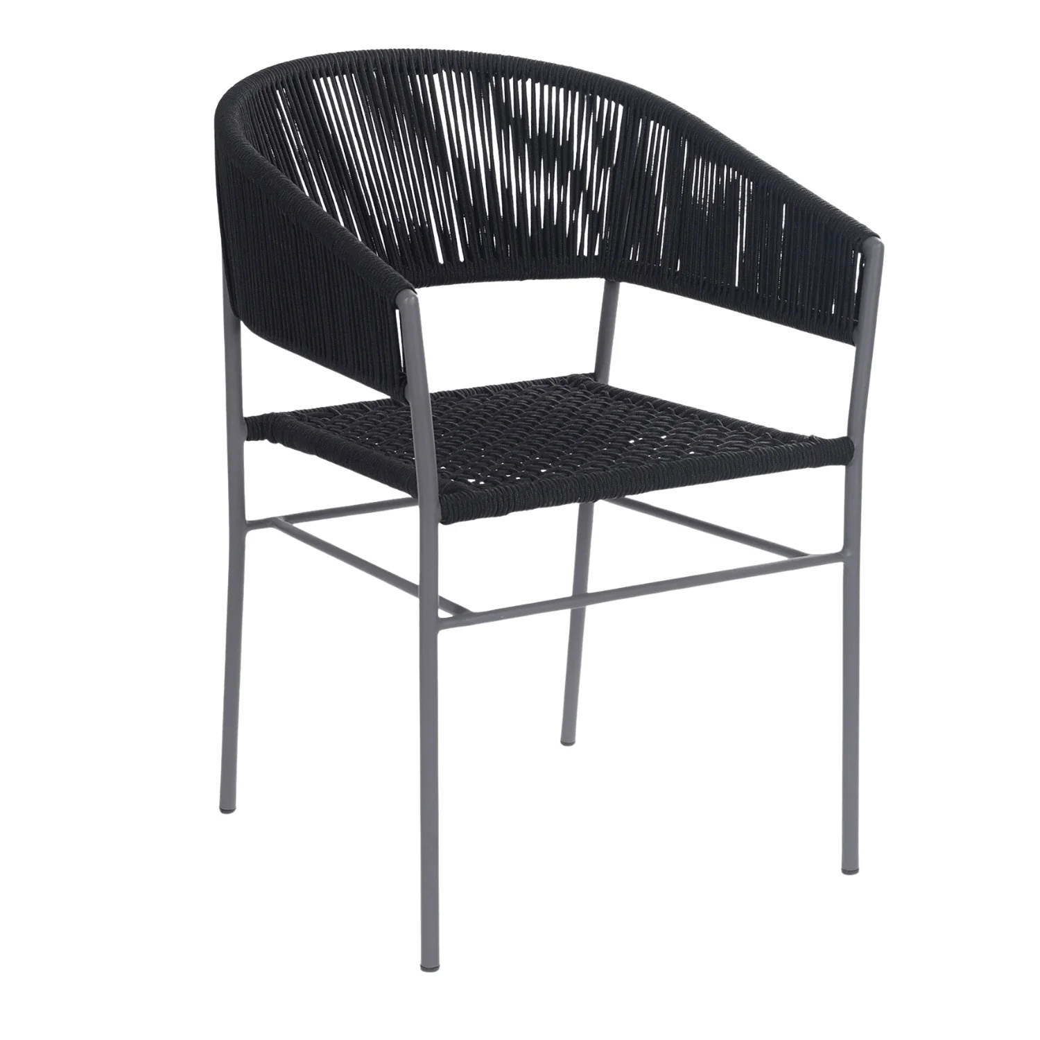 3-Piece Black Rope Outdoor Patio Set - Image 9
