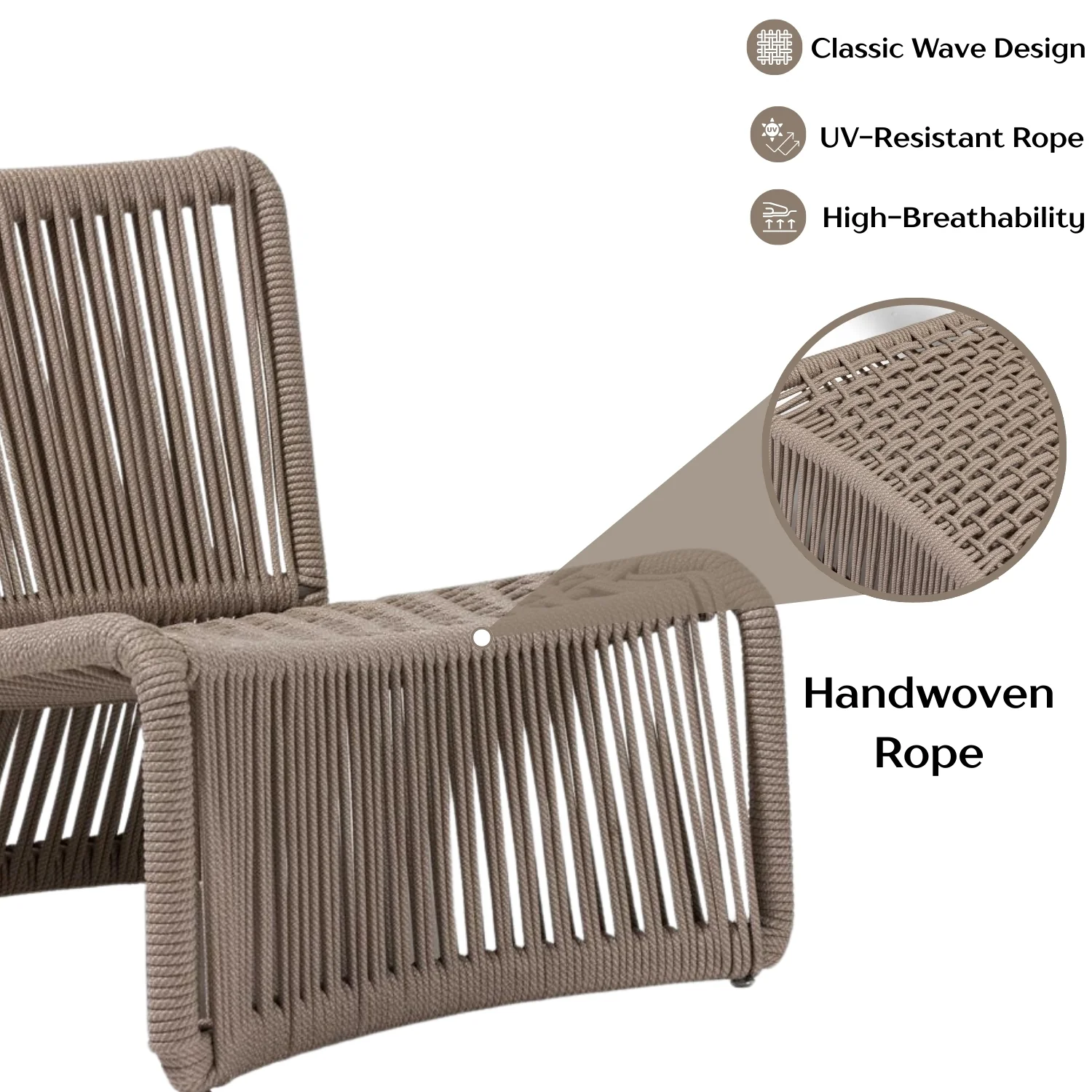 3-Piece Outdoor Beige Rope Patio Set - Image 6