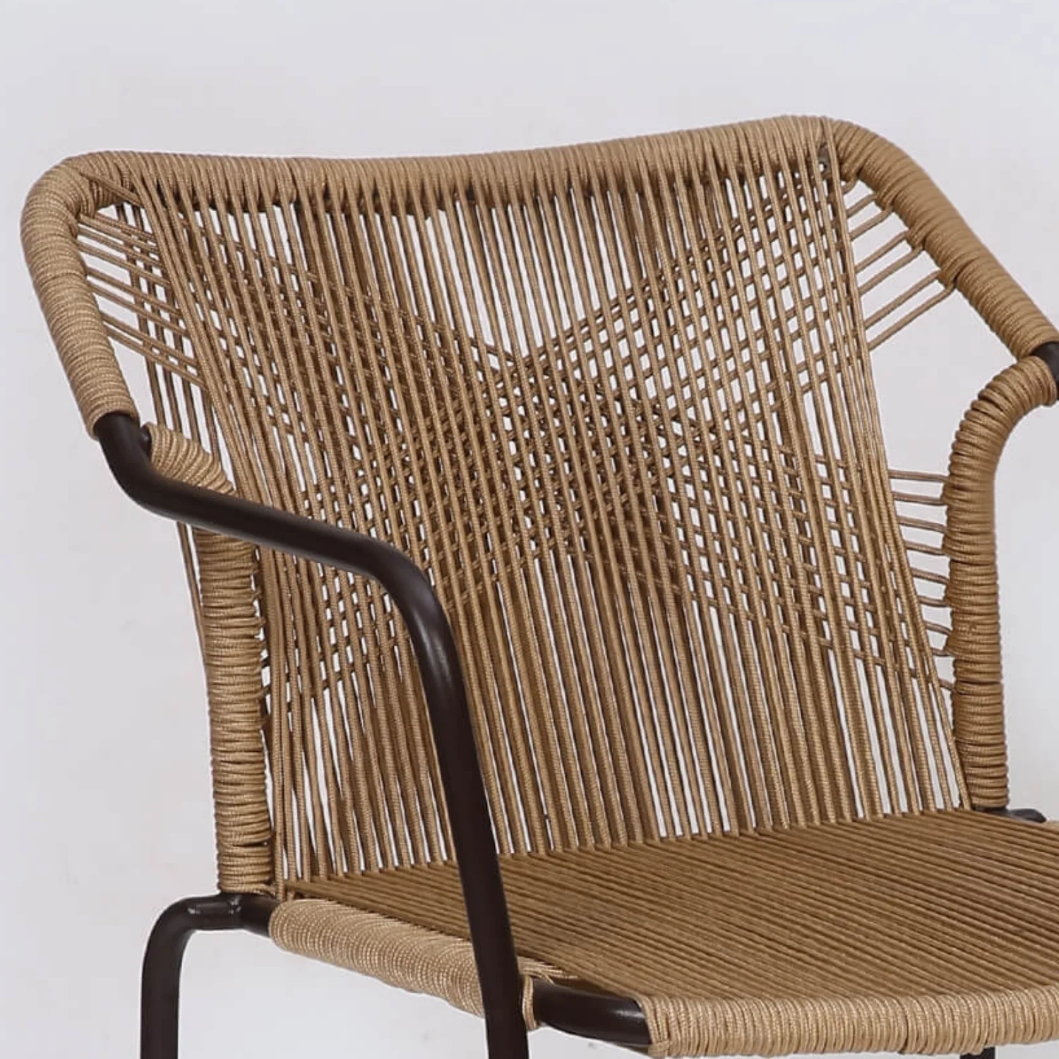3-Piece Outdoor Beige Rope Patio Set - Image 3
