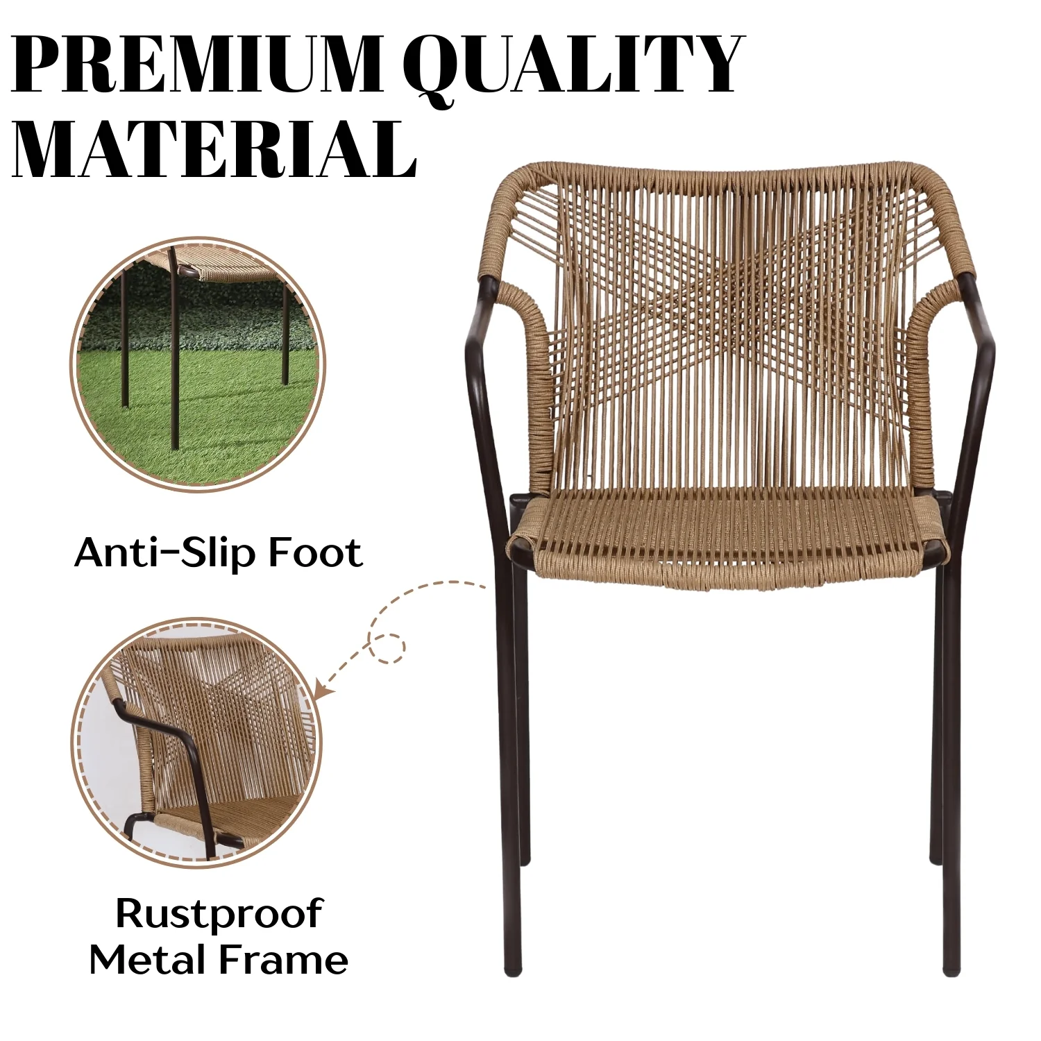 3-Piece Outdoor Beige Rope Patio Set - Image 6
