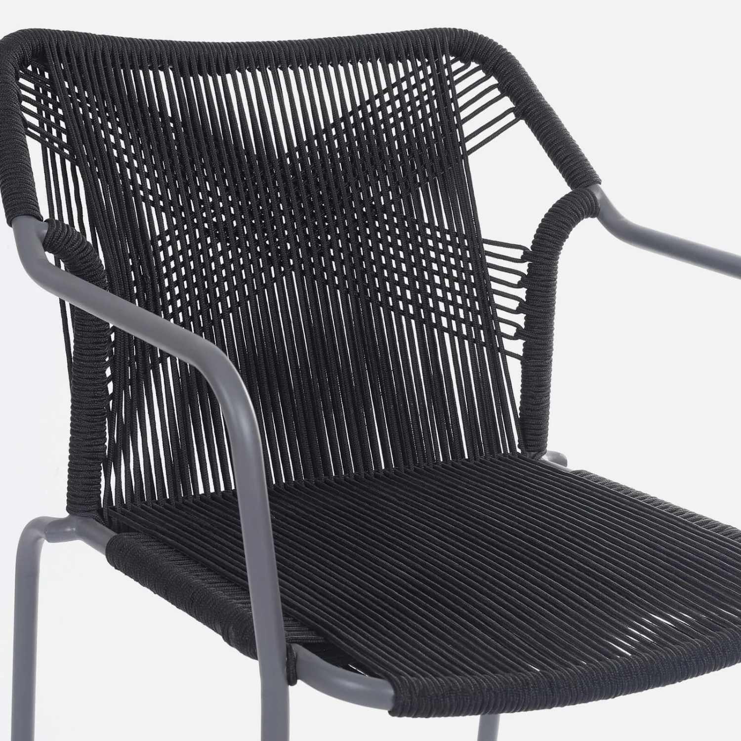 3-Piece Outdoor Grey Rope Patio Set - Image 4