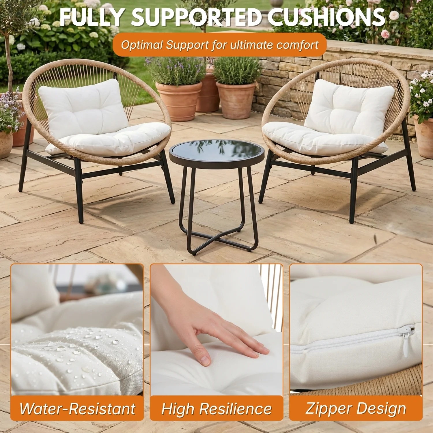 3-Piece Outdoor Patio Bistro Set - Image 6