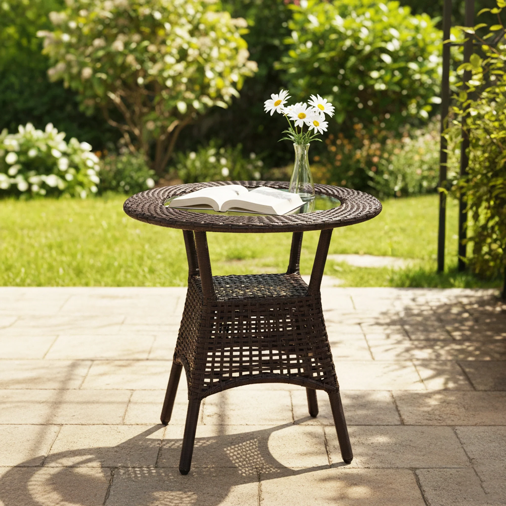 5-Piece Outdoor Rattan Wicker Patio Bistro Set - Image 10