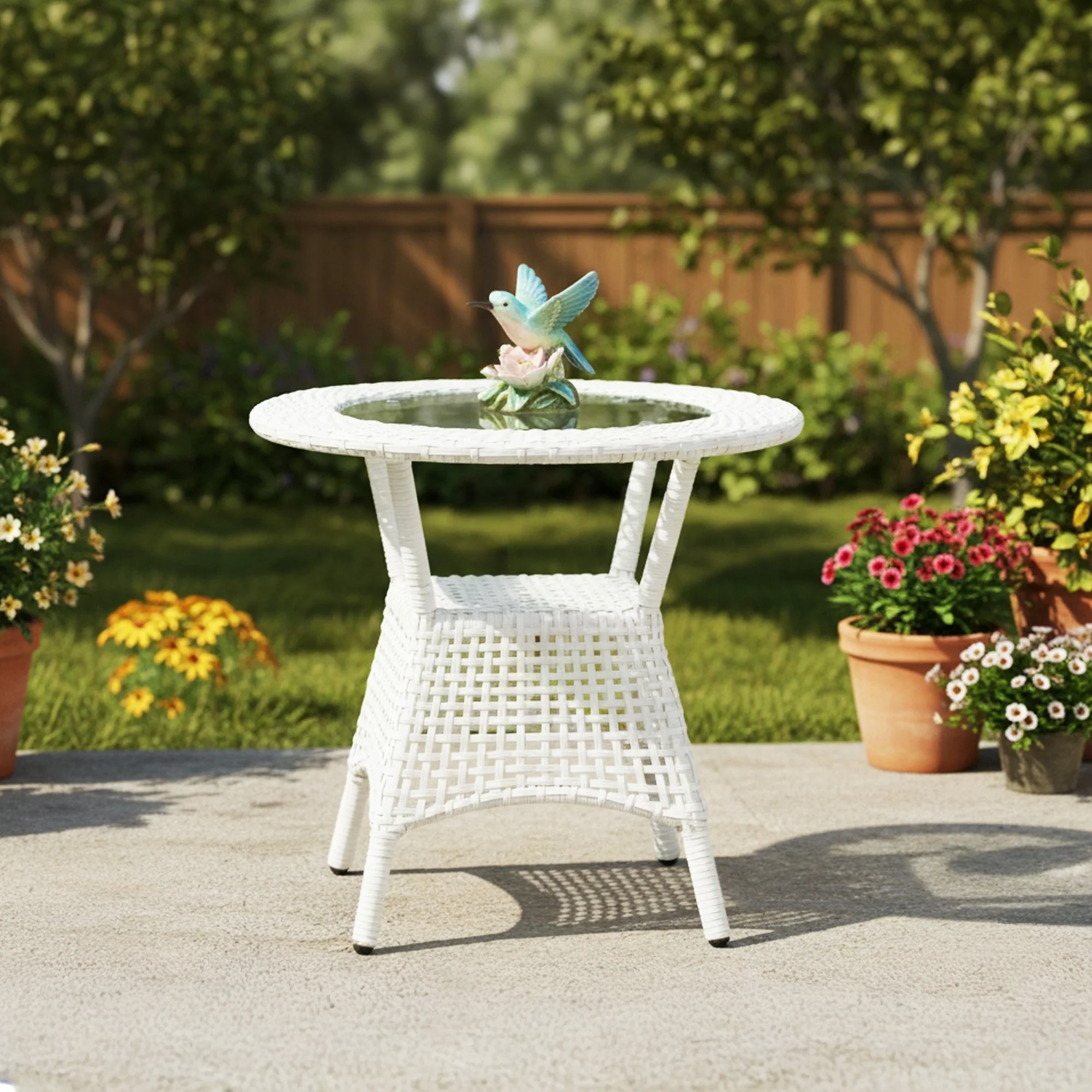3-Piece Outdoor Rattan Wicker Patio Bistro Set - Image 9