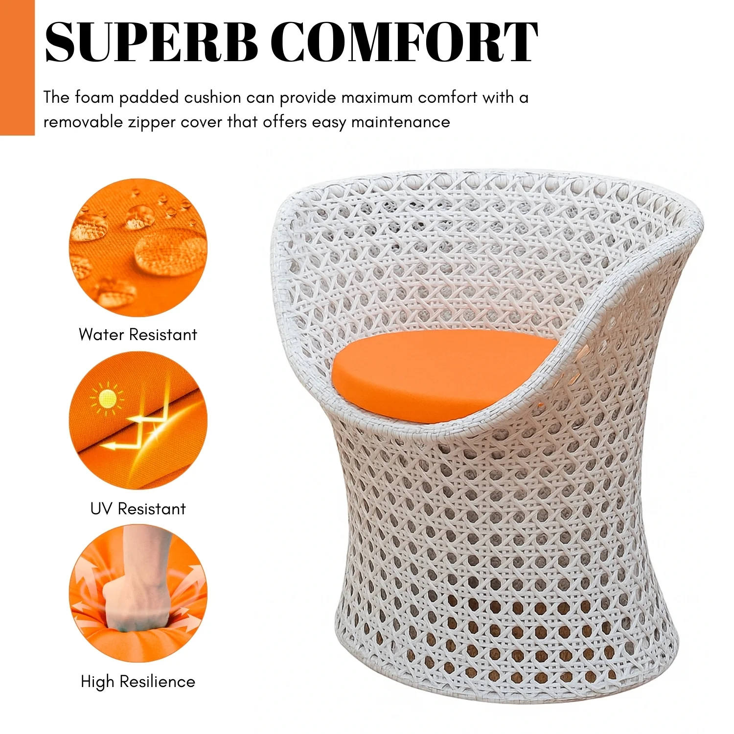 3-Piece Outdoor Rattan Wicker Conversation Set - Image 7