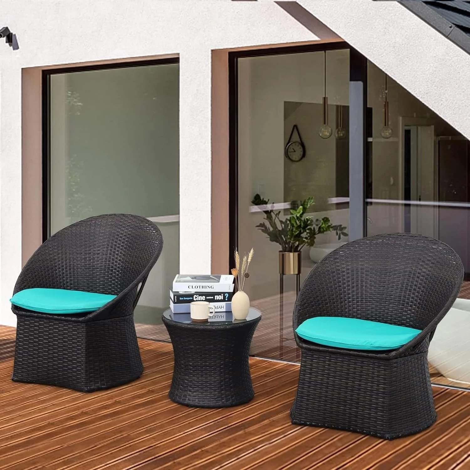 3-Piece Outdoor Rattan Wicker Patio Set - Image 4