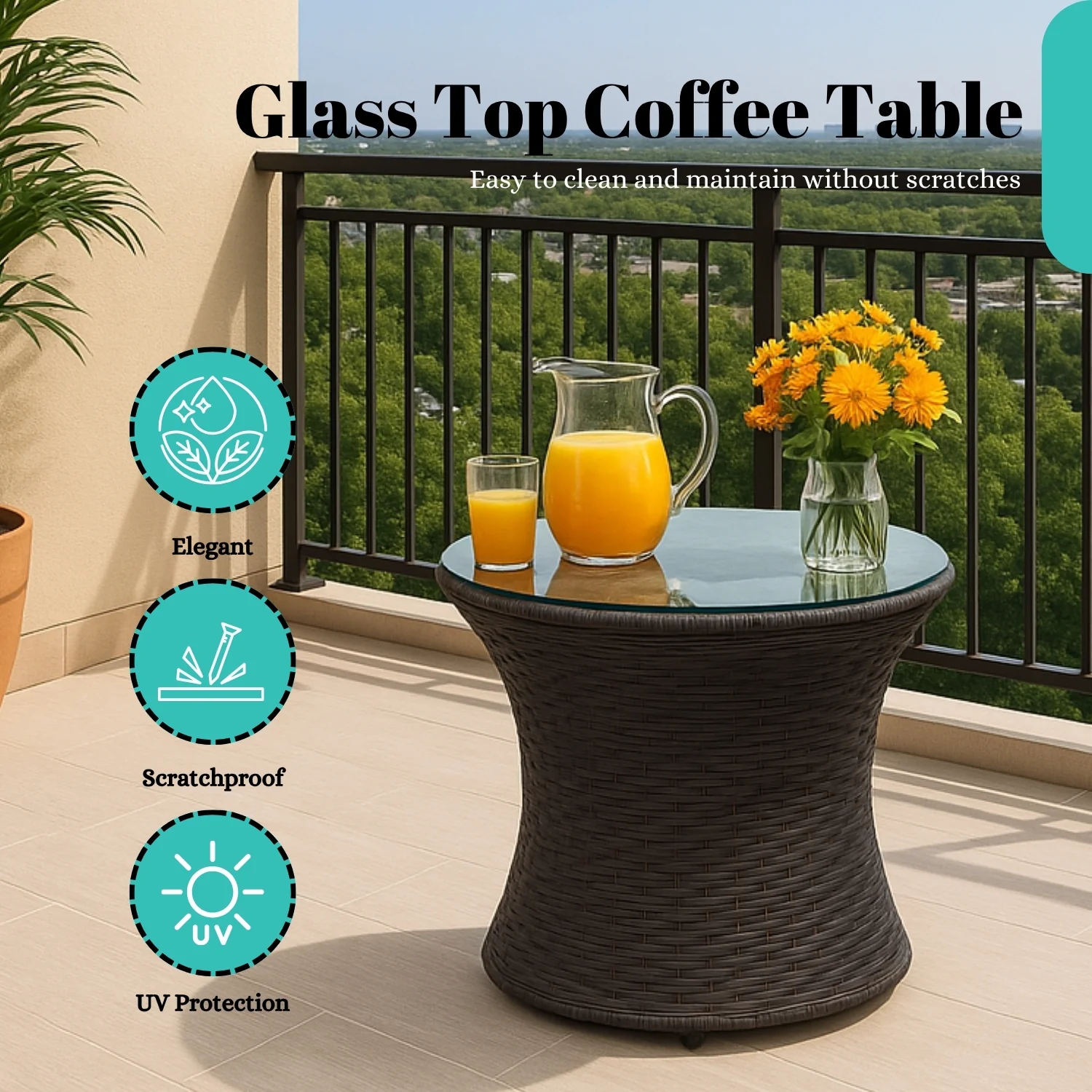 3-Piece Outdoor Rattan Wicker Patio Set - Image 7