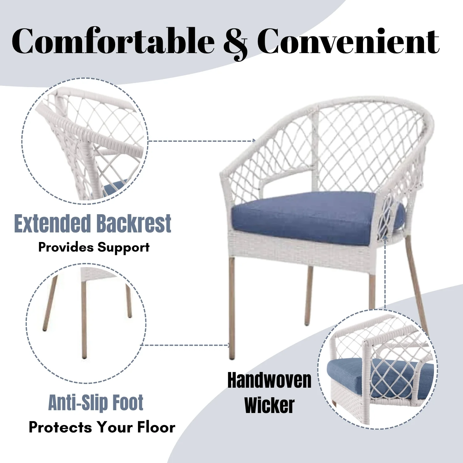 3-Piece Outdoor Rattan Wicker Patio Set - Image 5
